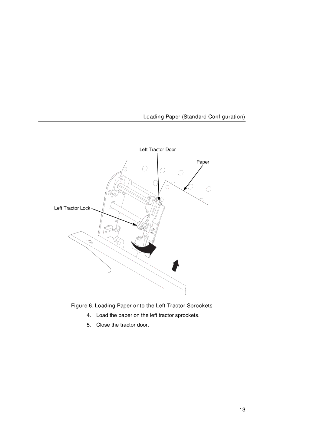 Printronix P7000 H, P7000HD manual Loading Paper onto the Left Tractor Sprockets 