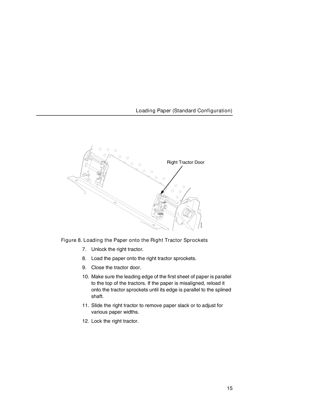 Printronix P7000 H, P7000HD manual Loading the Paper onto the Right Tractor Sprockets 