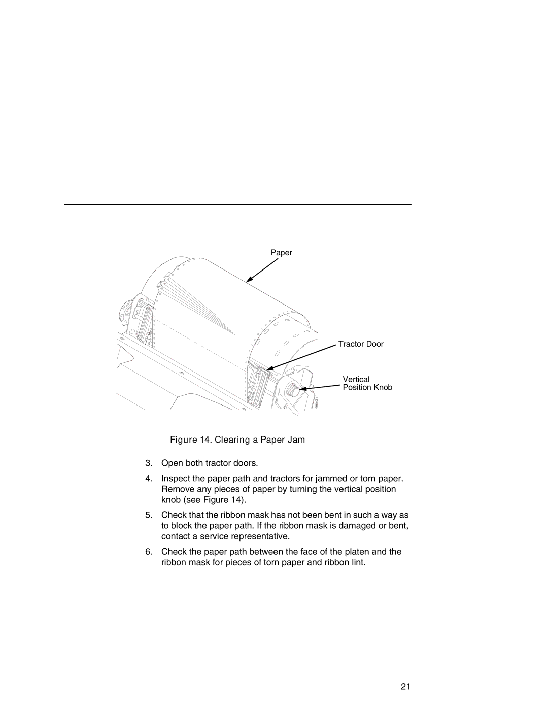 Printronix P7000 H, P7000HD manual Clearing a Paper Jam 