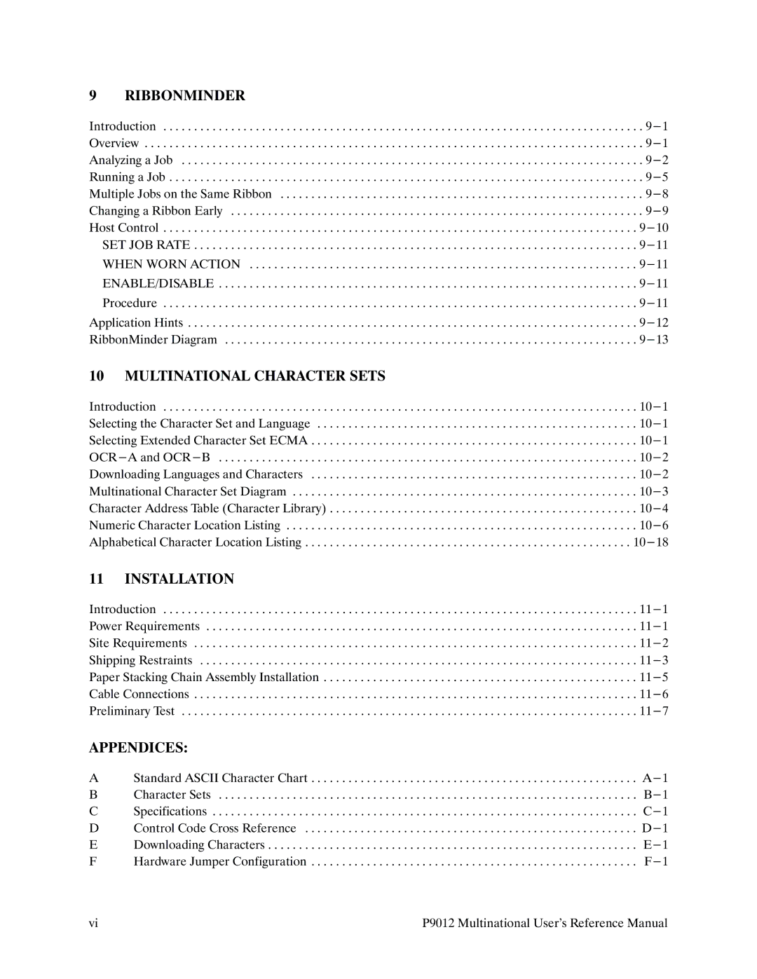 Printronix P9000 Series manual Ribbonminder 