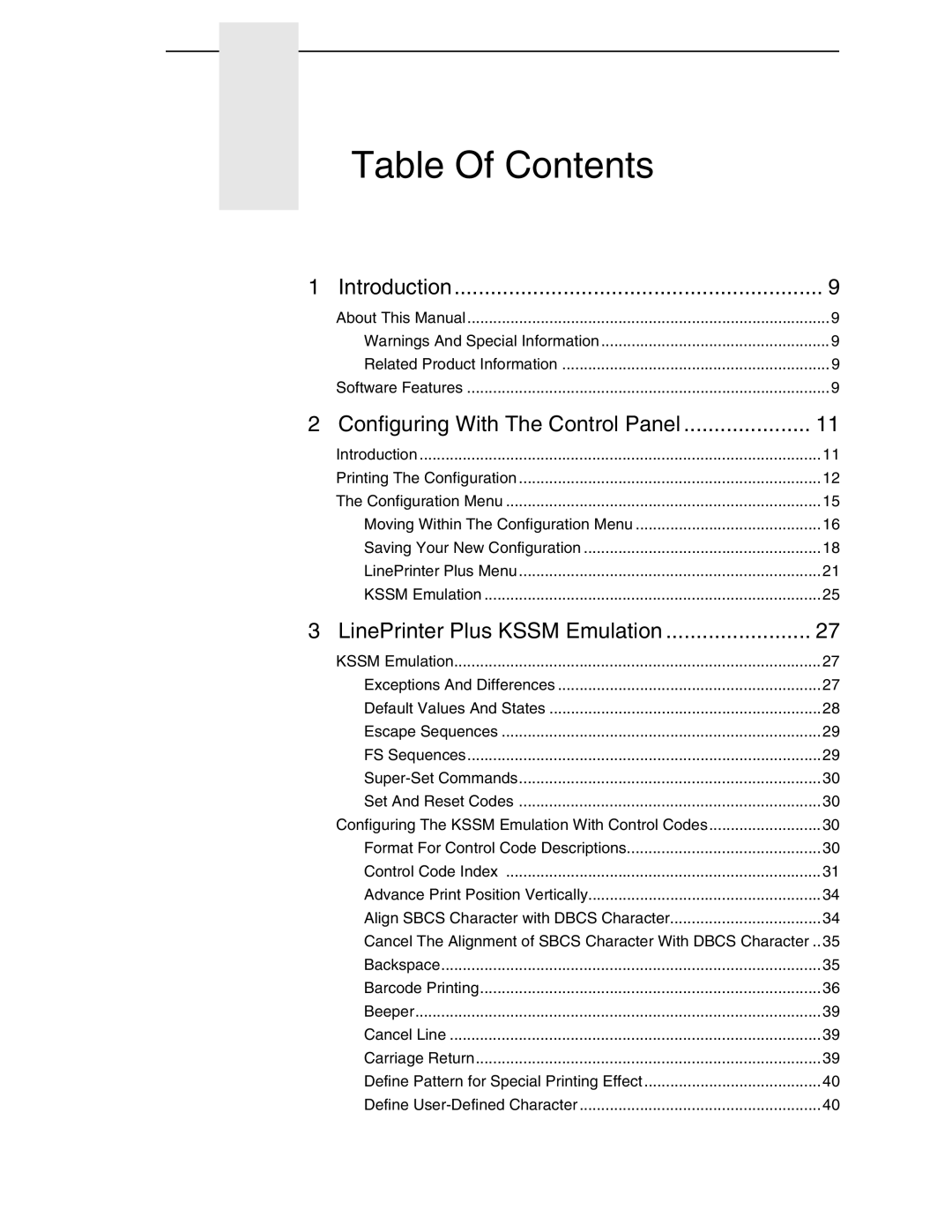 Printronix P7000 H-Series, PSA3 manual Table Of Contents 