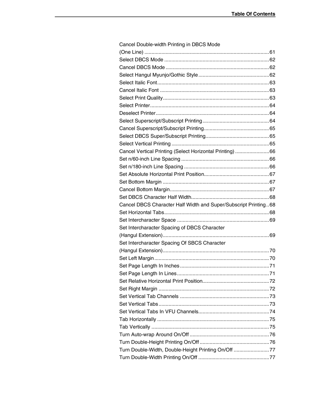 Printronix P7000 H-Series, PSA3 manual Set Intercharacter Spacing of Dbcs Character 