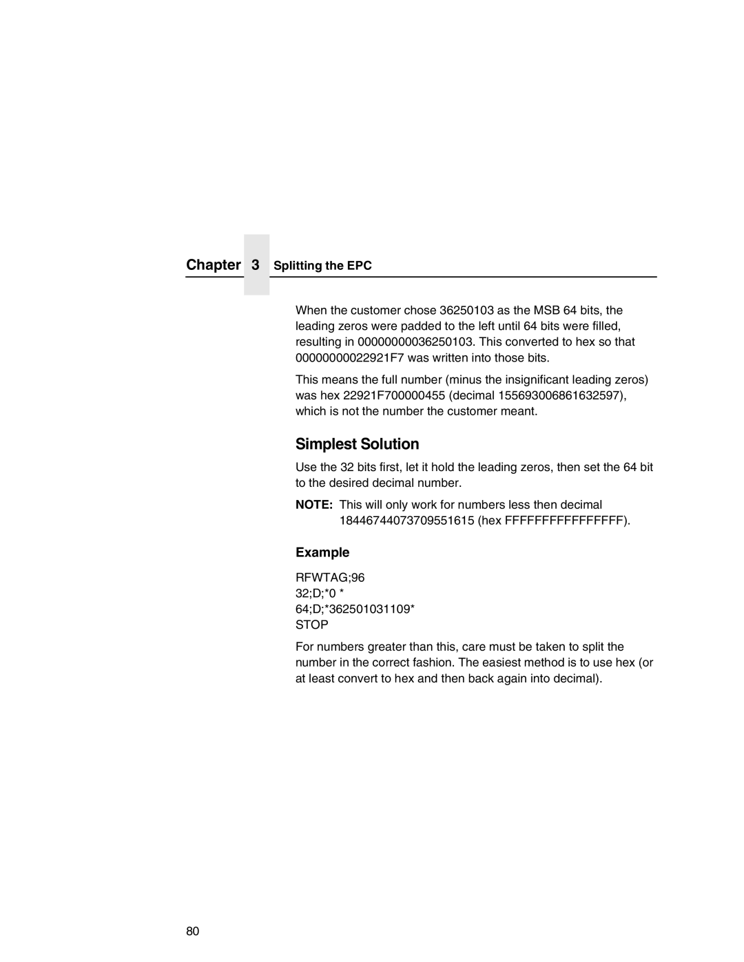 Printronix SL5000r MP manual Simplest Solution, Splitting the EPC 