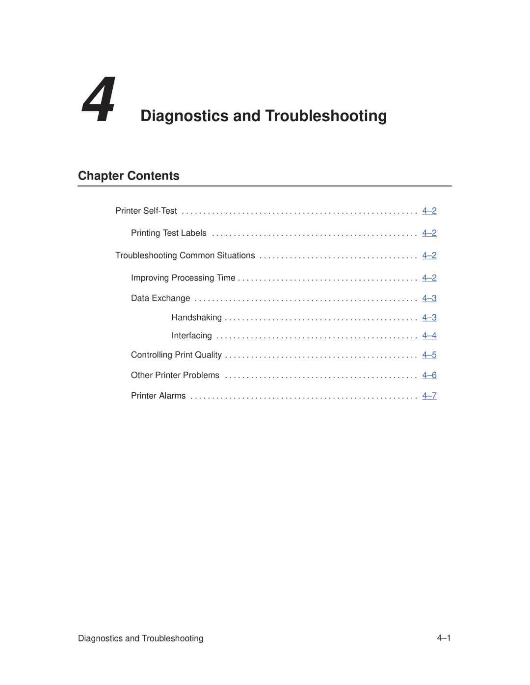 Printronix T3306, T3308 manual Diagnostics and Troubleshooting 