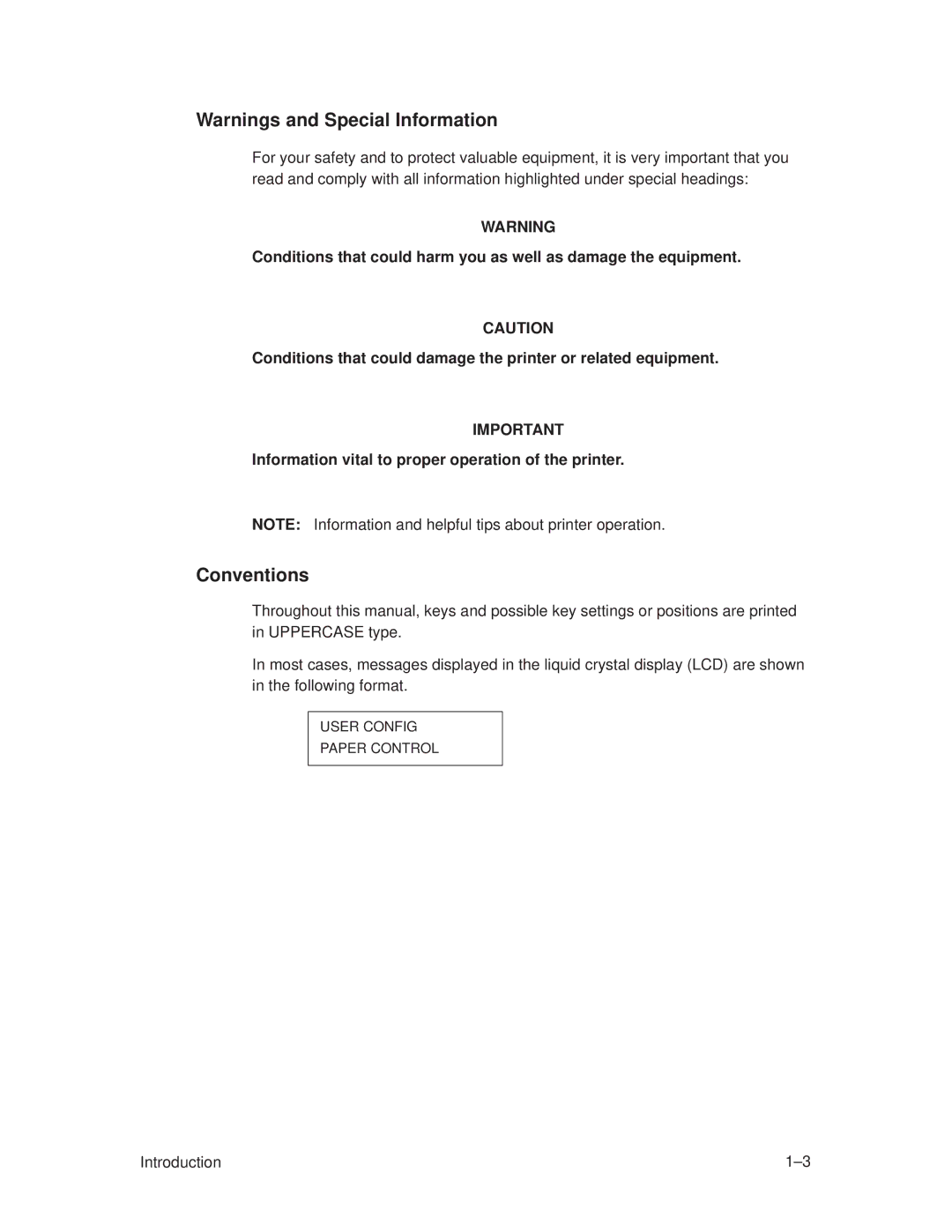 Printronix T3306, T3308 manual Conventions 