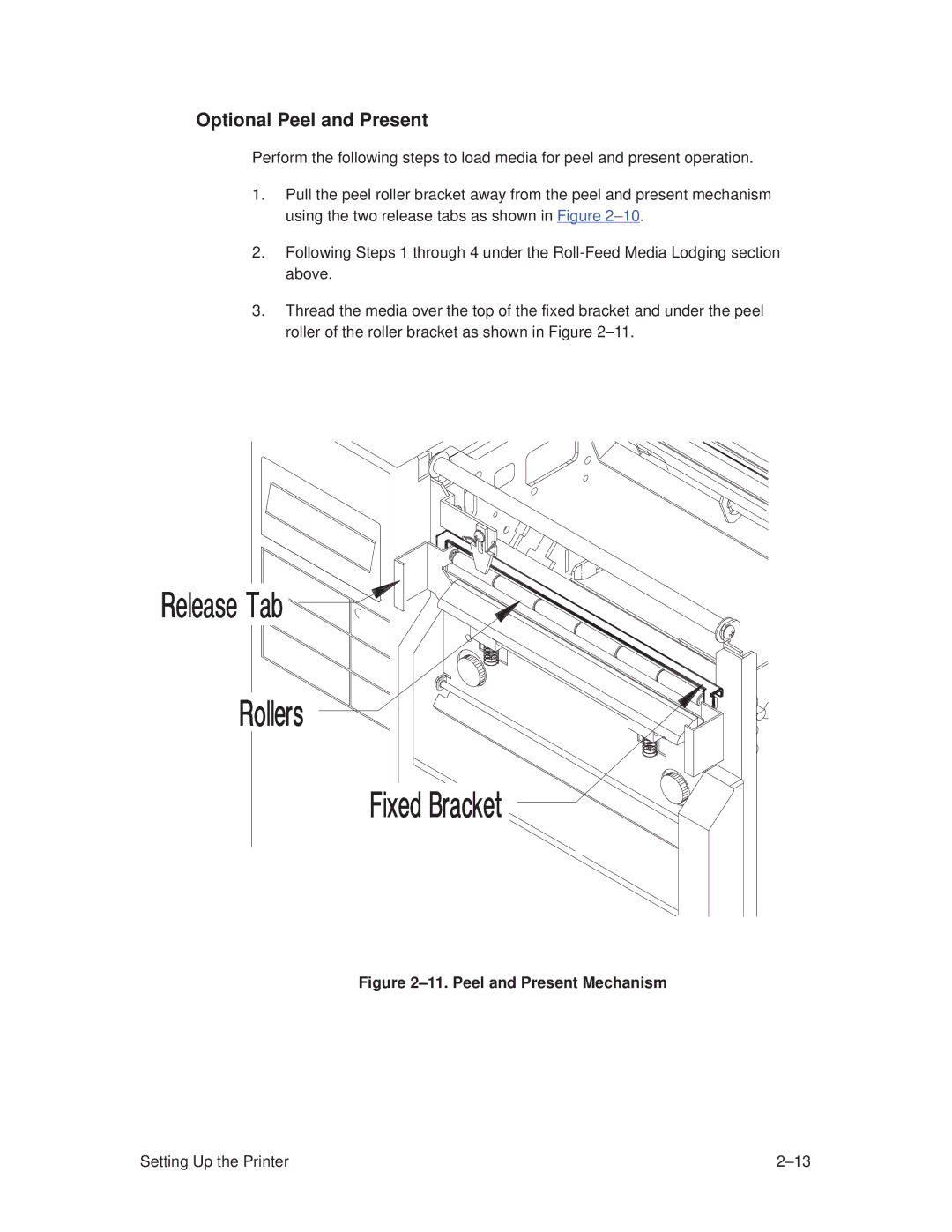 Printronix T3306, T3308 manual Optional Peel and Present, ±11. Peel and Present Mechanism 