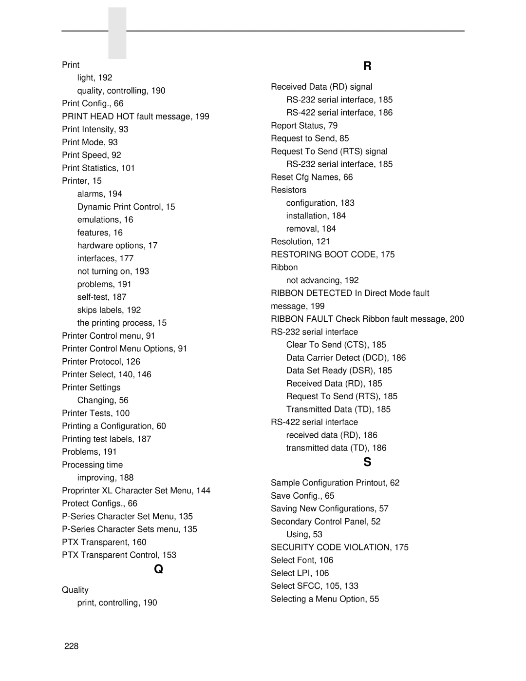 Printronix T4204 manual Restoring Boot Code, Security Code Violation 