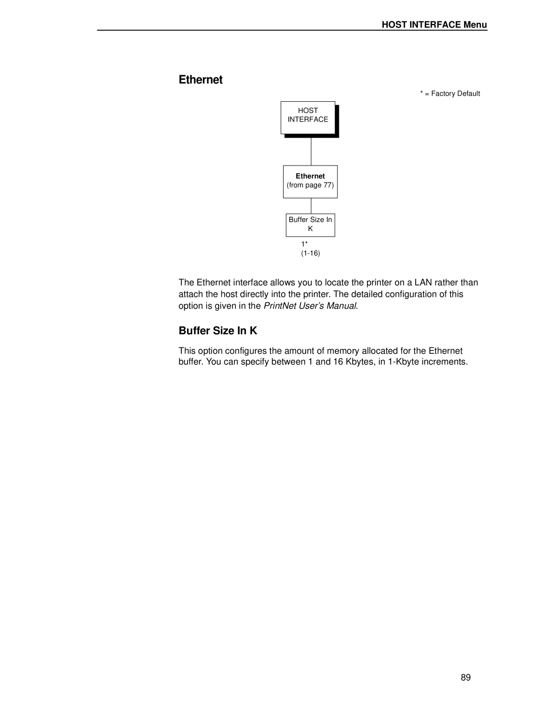 Printronix T4204 manual Ethernet 