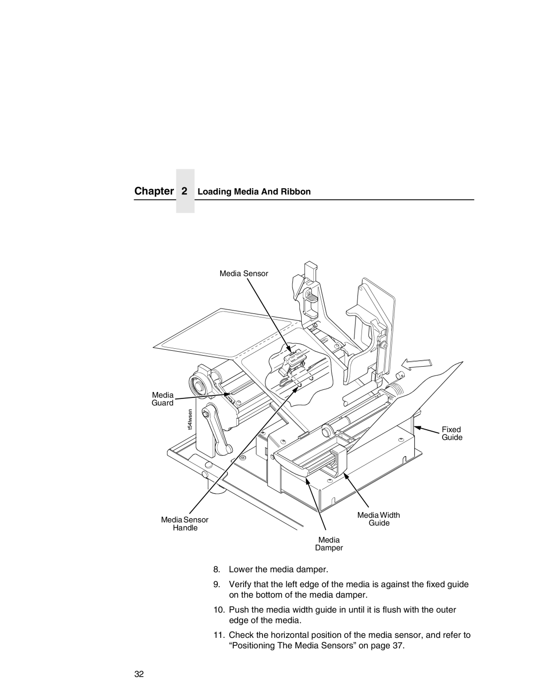 Printronix T5000 setup guide Loading Media And Ribbon 