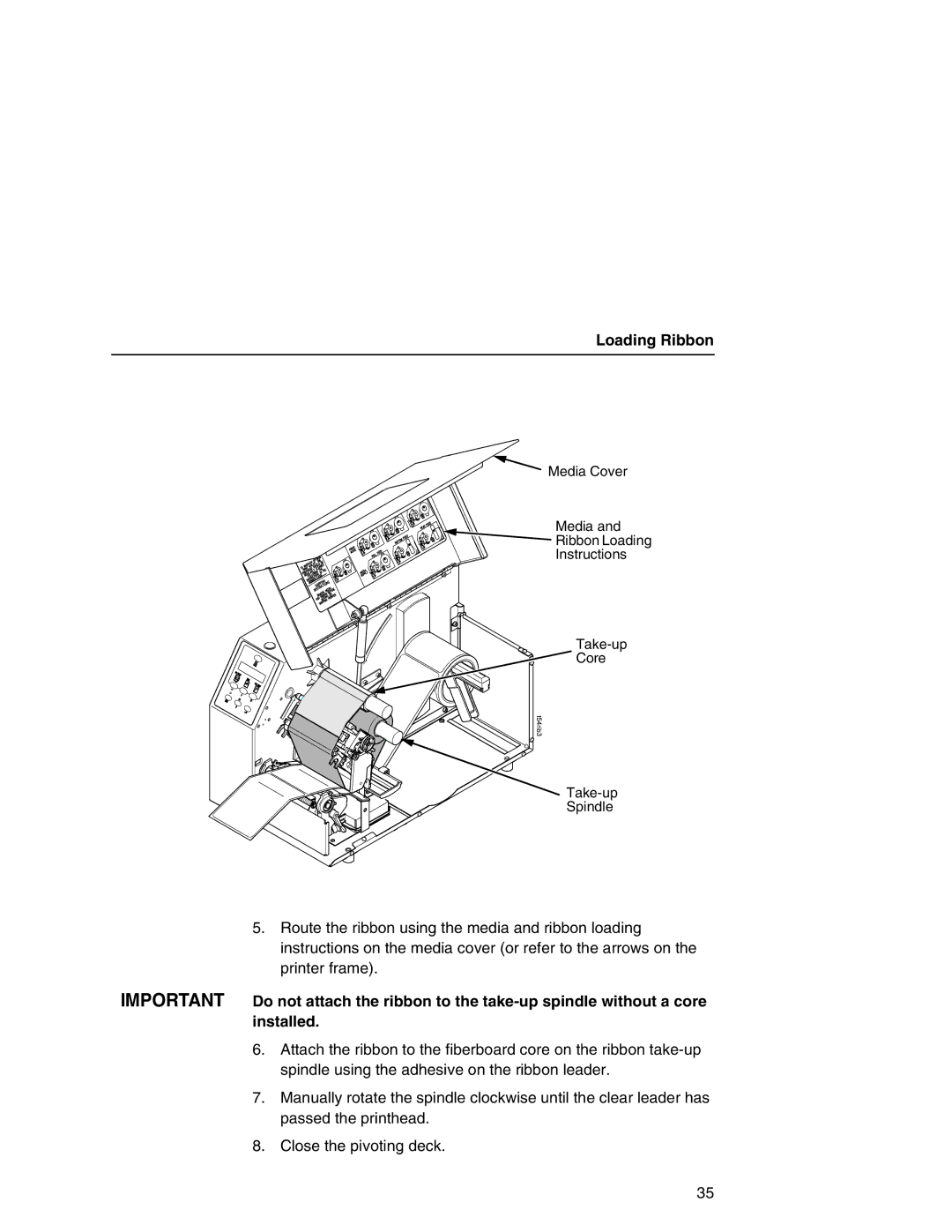 Printronix T5000 setup guide Loading Ribbon 