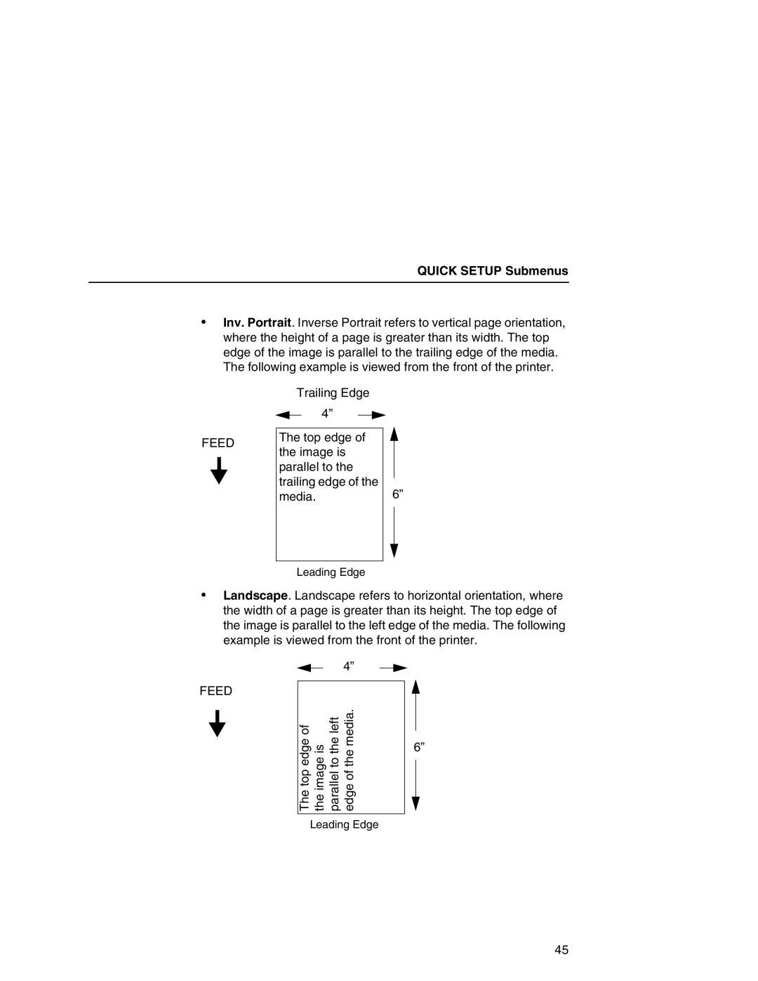 Printronix T5000 setup guide TopTheimagethe toparallelofedge ofedgeis leftthemedia.the 