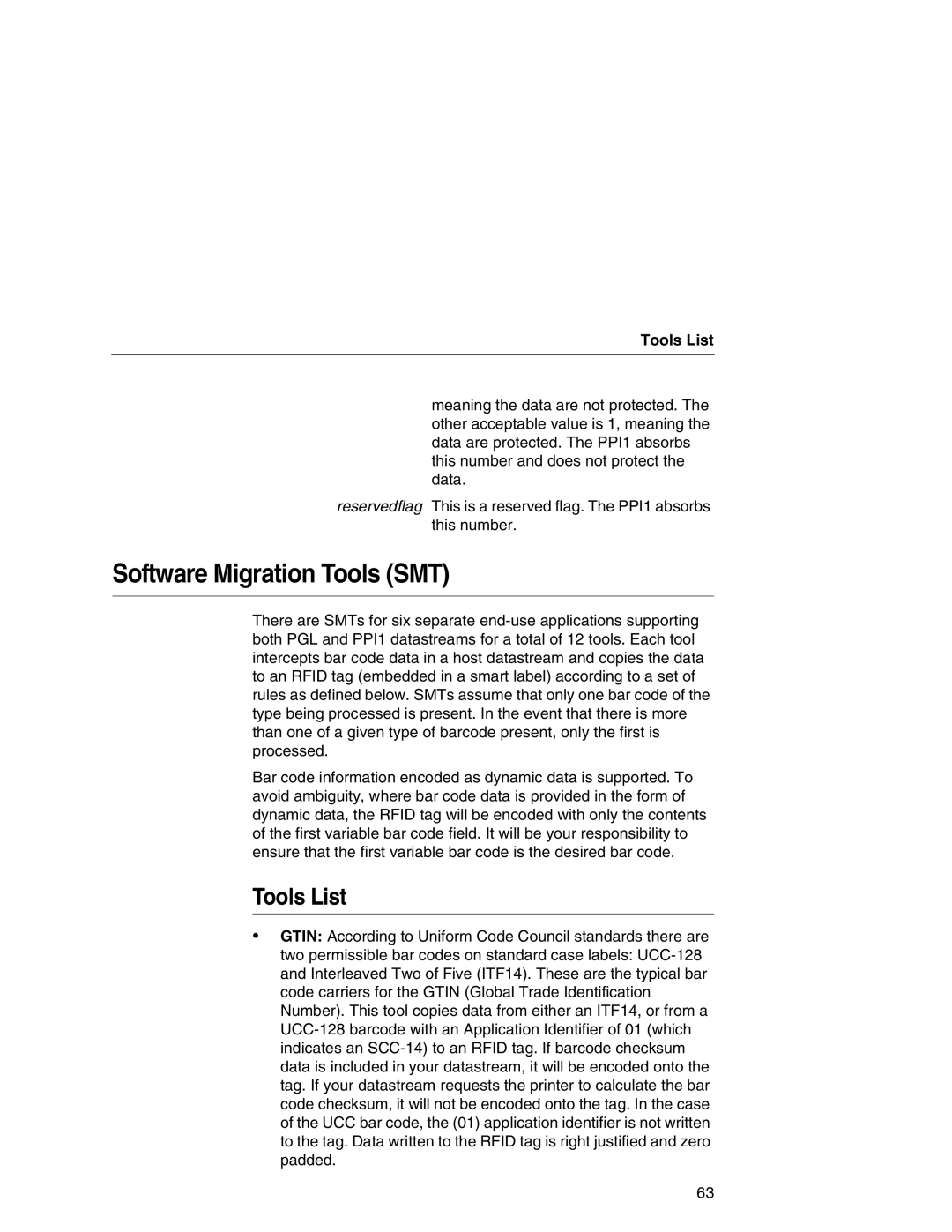 Printronix T5000 setup guide Software Migration Tools SMT, Tools List 