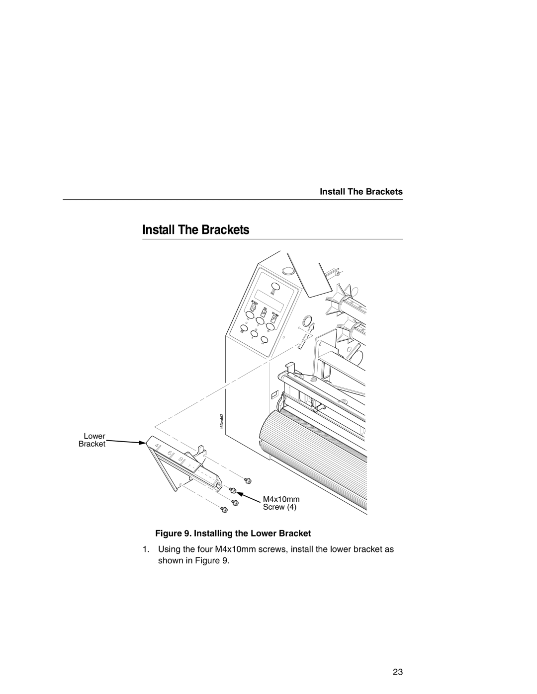 Printronix T5000e Series user manual Install The Brackets 