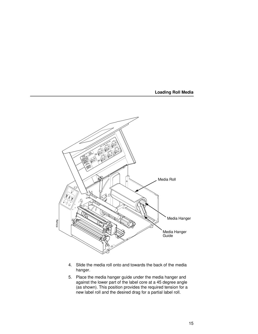 Printronix T5000e setup guide Loading Roll Media 