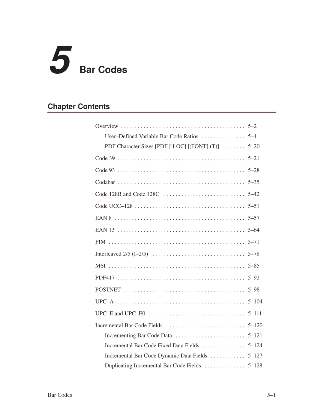 Printronix ThermaLine Series manual Bar Codes 