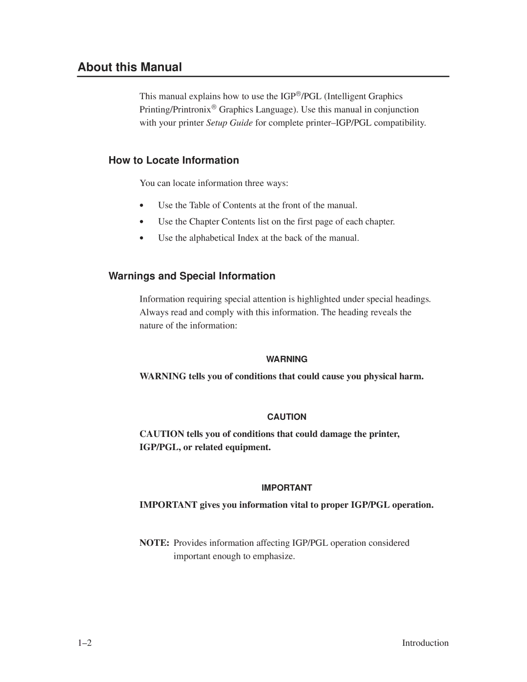 Printronix ThermaLine Series manual About this Manual, How to Locate Information 