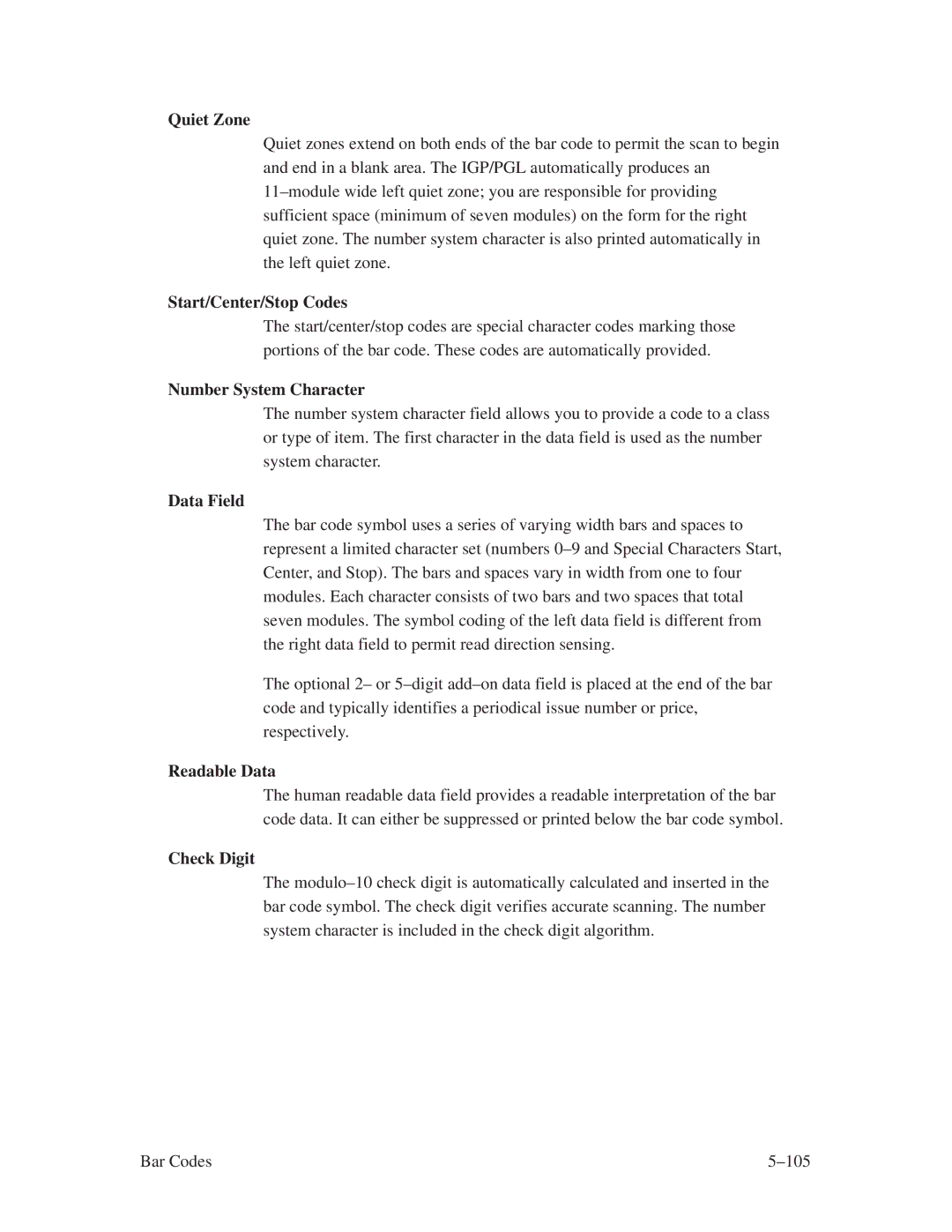 Printronix ThermaLine Series manual Quiet Zone 