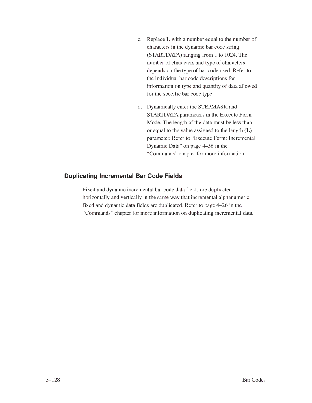 Printronix ThermaLine Series manual Duplicating Incremental Bar Code Fields 