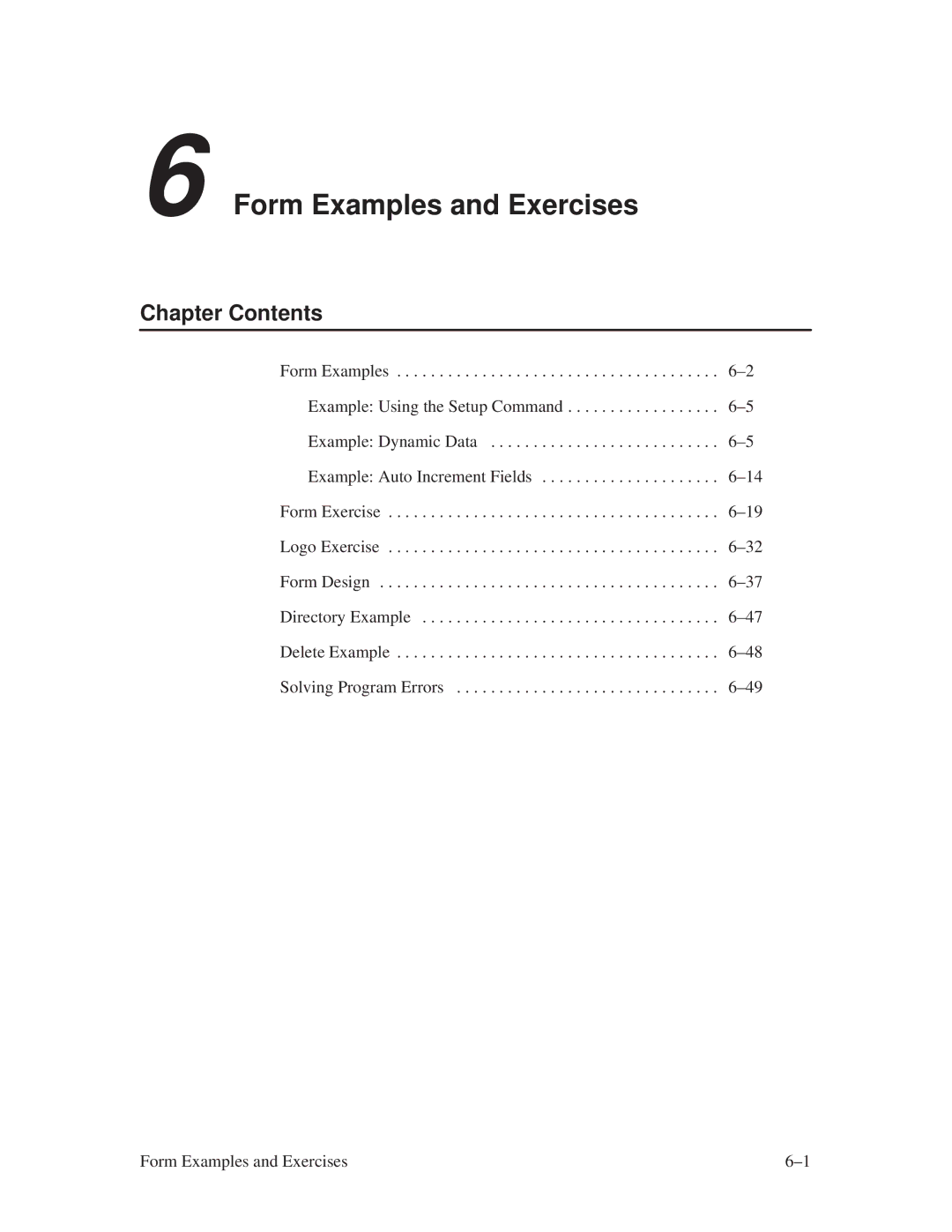 Printronix ThermaLine Series manual Form Examples and Exercises 