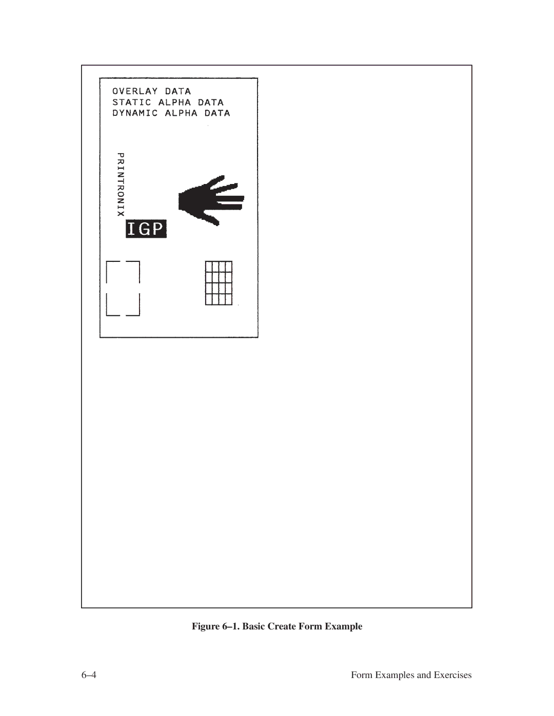 Printronix ThermaLine Series manual ±1. Basic Create Form Example 