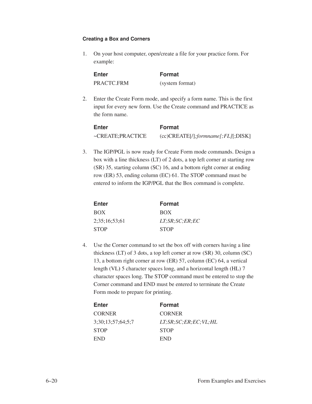 Printronix ThermaLine Series manual Practc.Frm, Stop END 