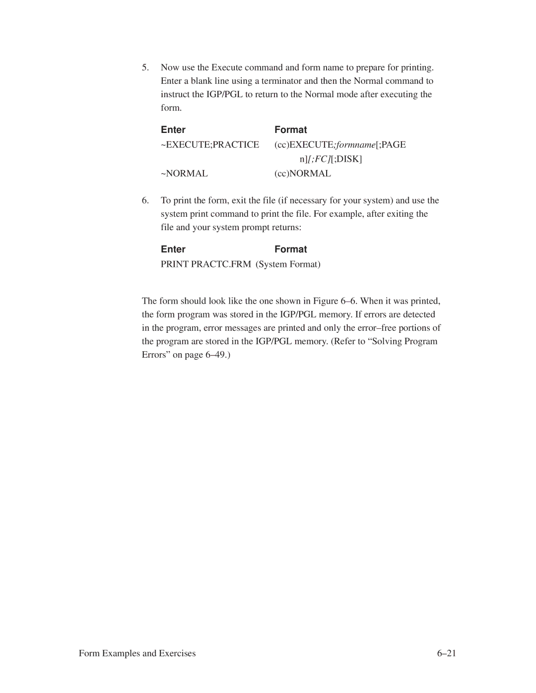 Printronix ThermaLine Series manual EnterFormat 