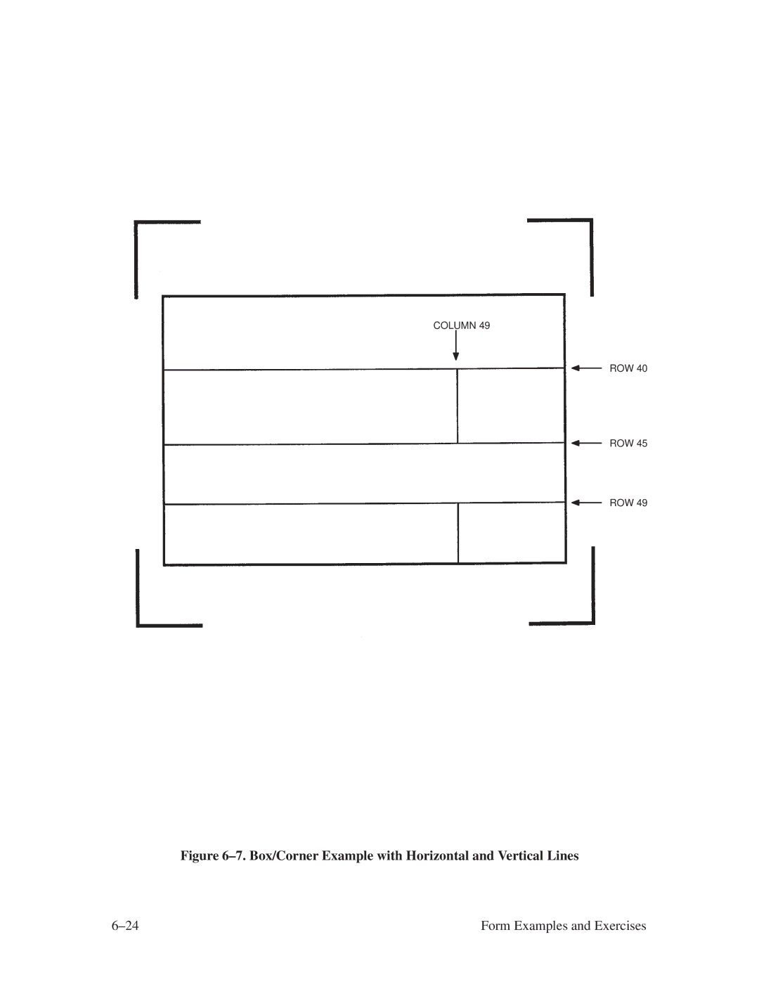 Printronix ThermaLine Series manual ±7. Box/Corner Example with Horizontal and Vertical Lines 