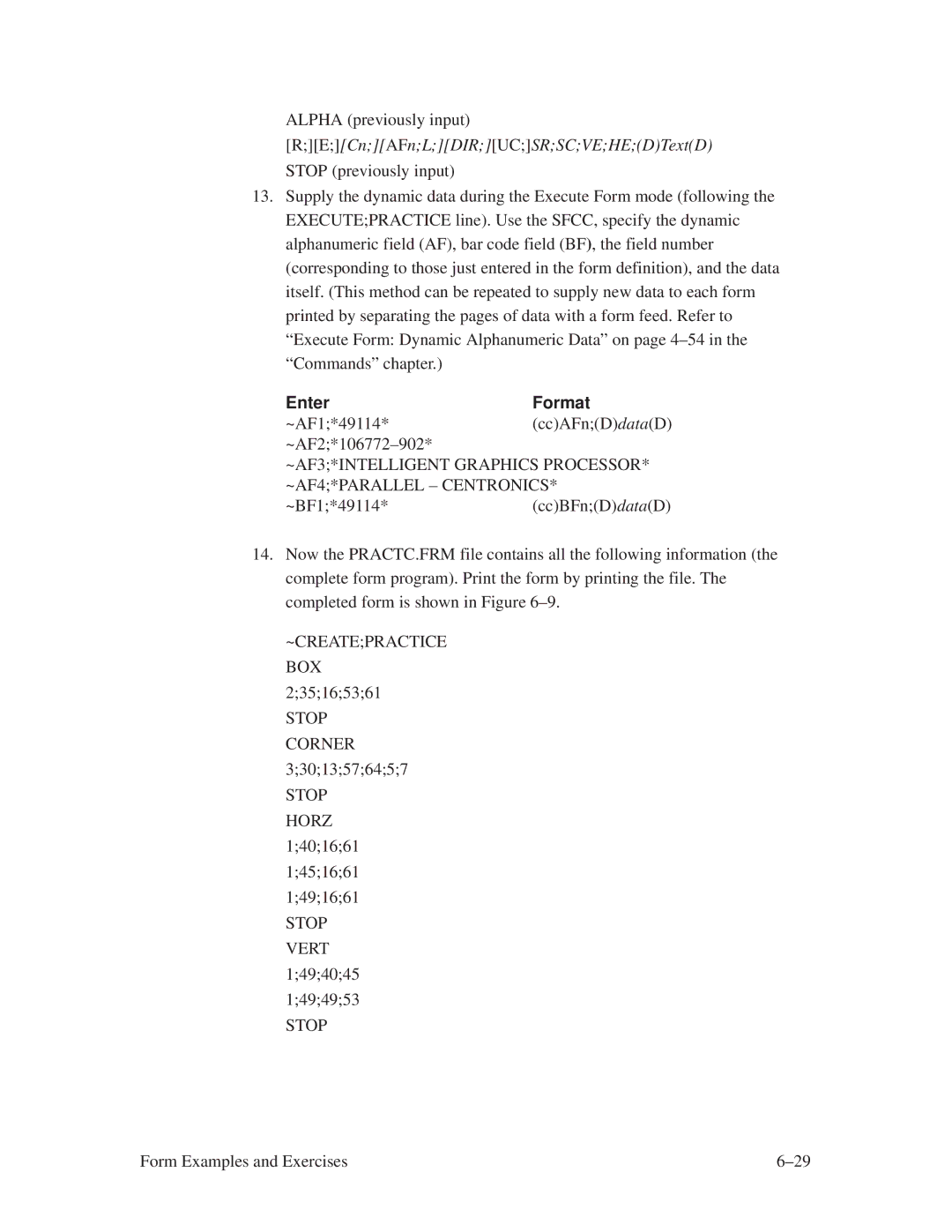 Printronix ThermaLine Series manual Alpha previously input 