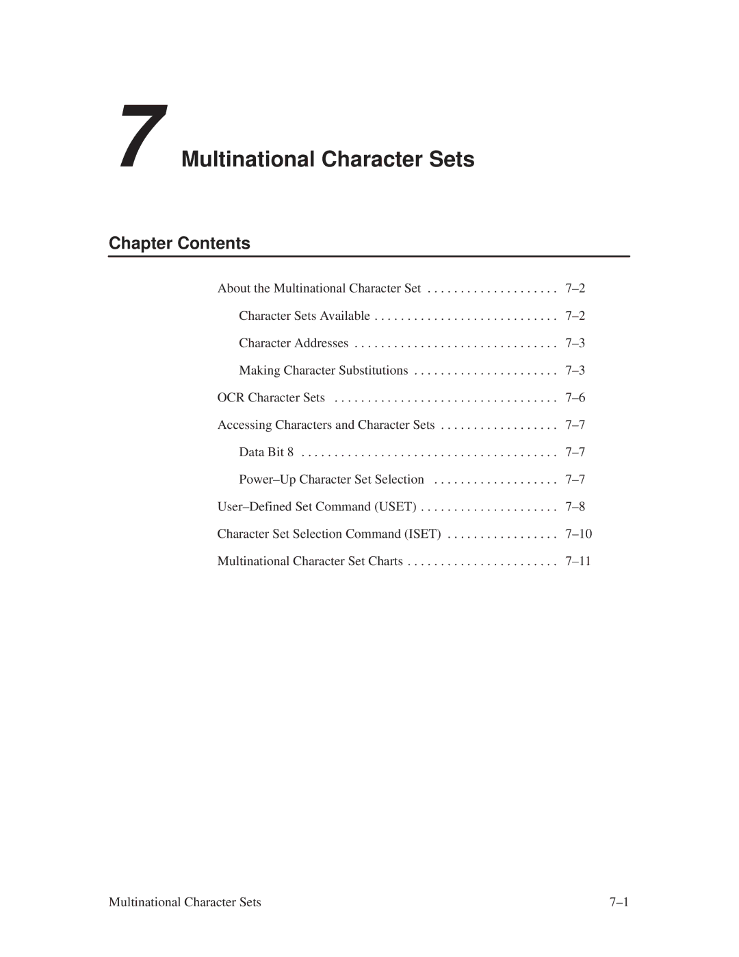 Printronix ThermaLine Series manual Multinational Character Sets 