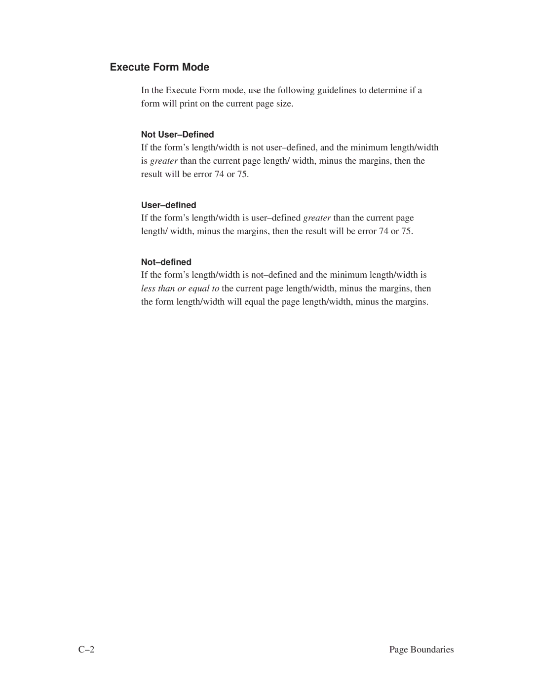 Printronix ThermaLine Series manual Boundaries 