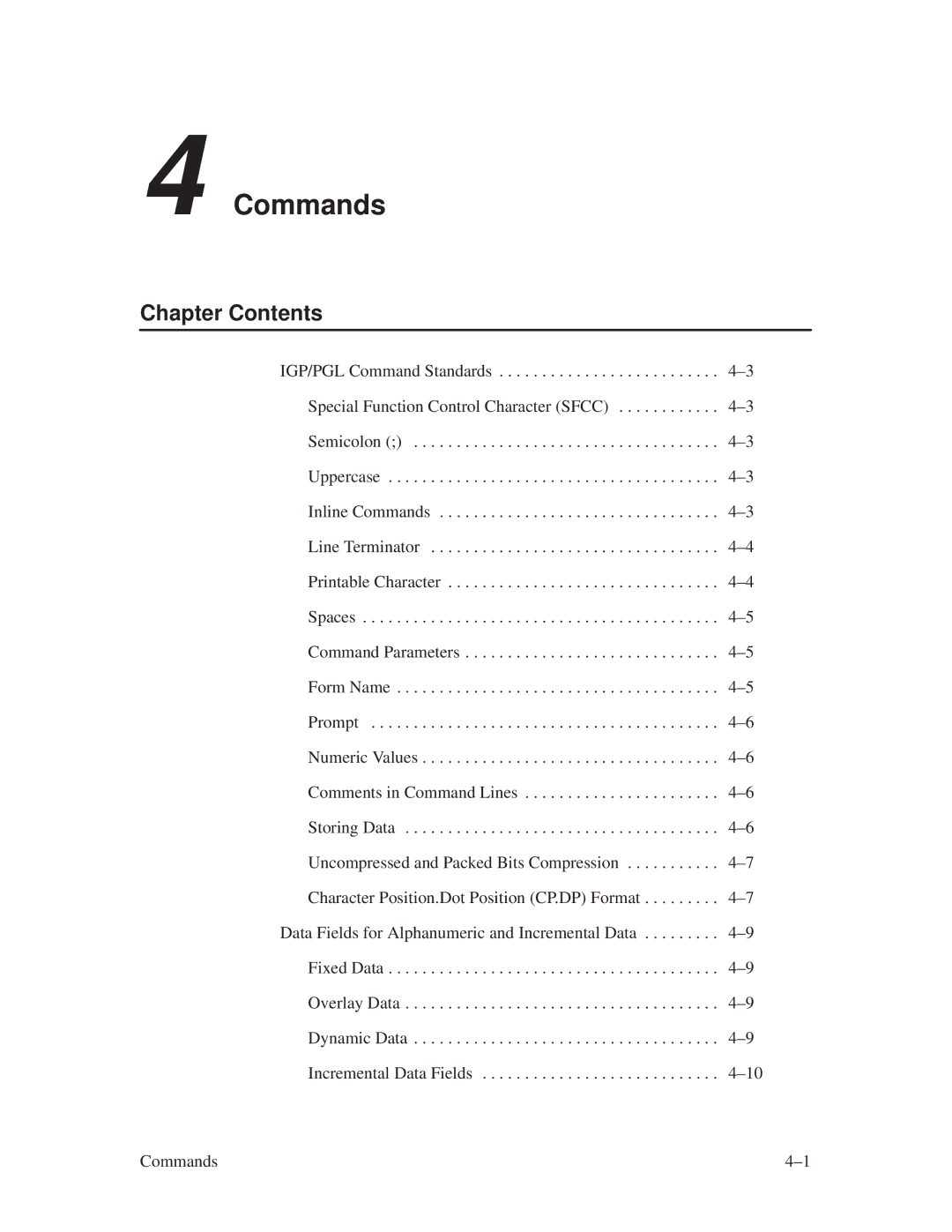 Printronix ThermaLine Series manual Commands 