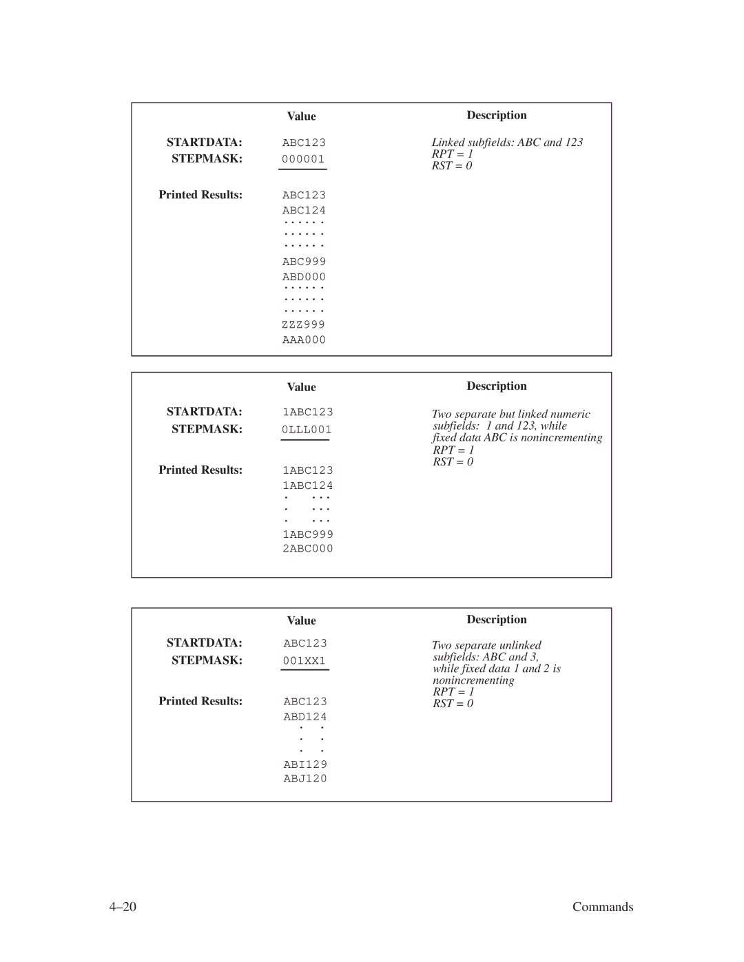 Printronix ThermaLine Series manual ±20 Commands 