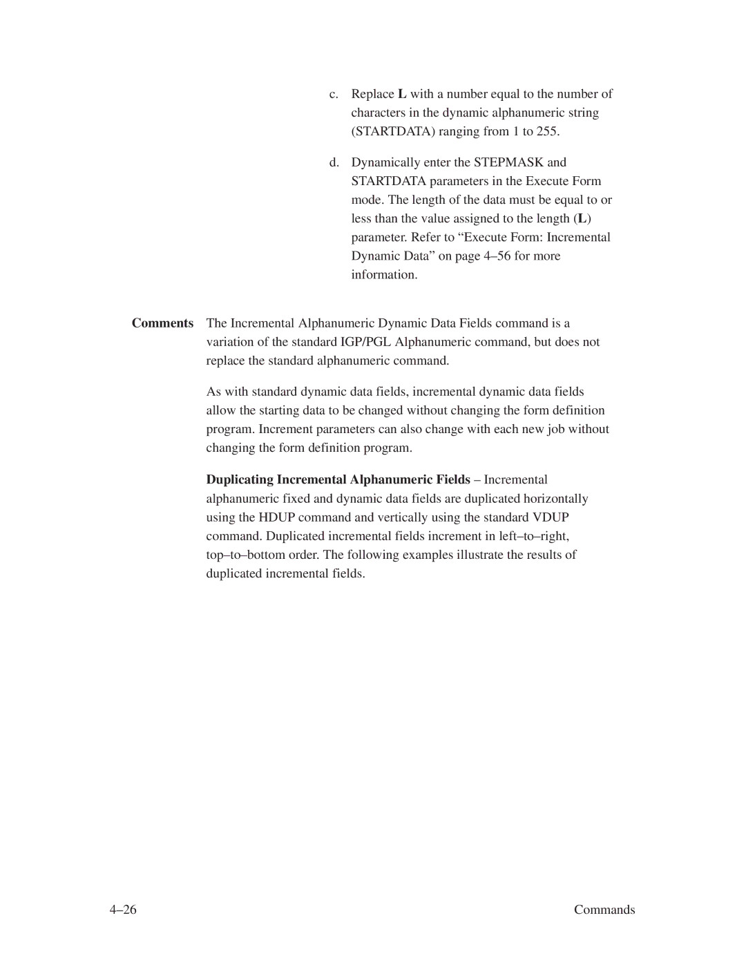 Printronix ThermaLine Series manual ±26 Commands 