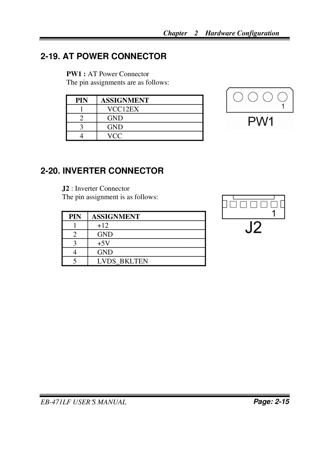 Pro-Tech ULV Celeron M 3.5 Embedded Card With VGA/ SOUND/ LAN, EB-471LF M1 AT Power Connector, Inverter Connector 