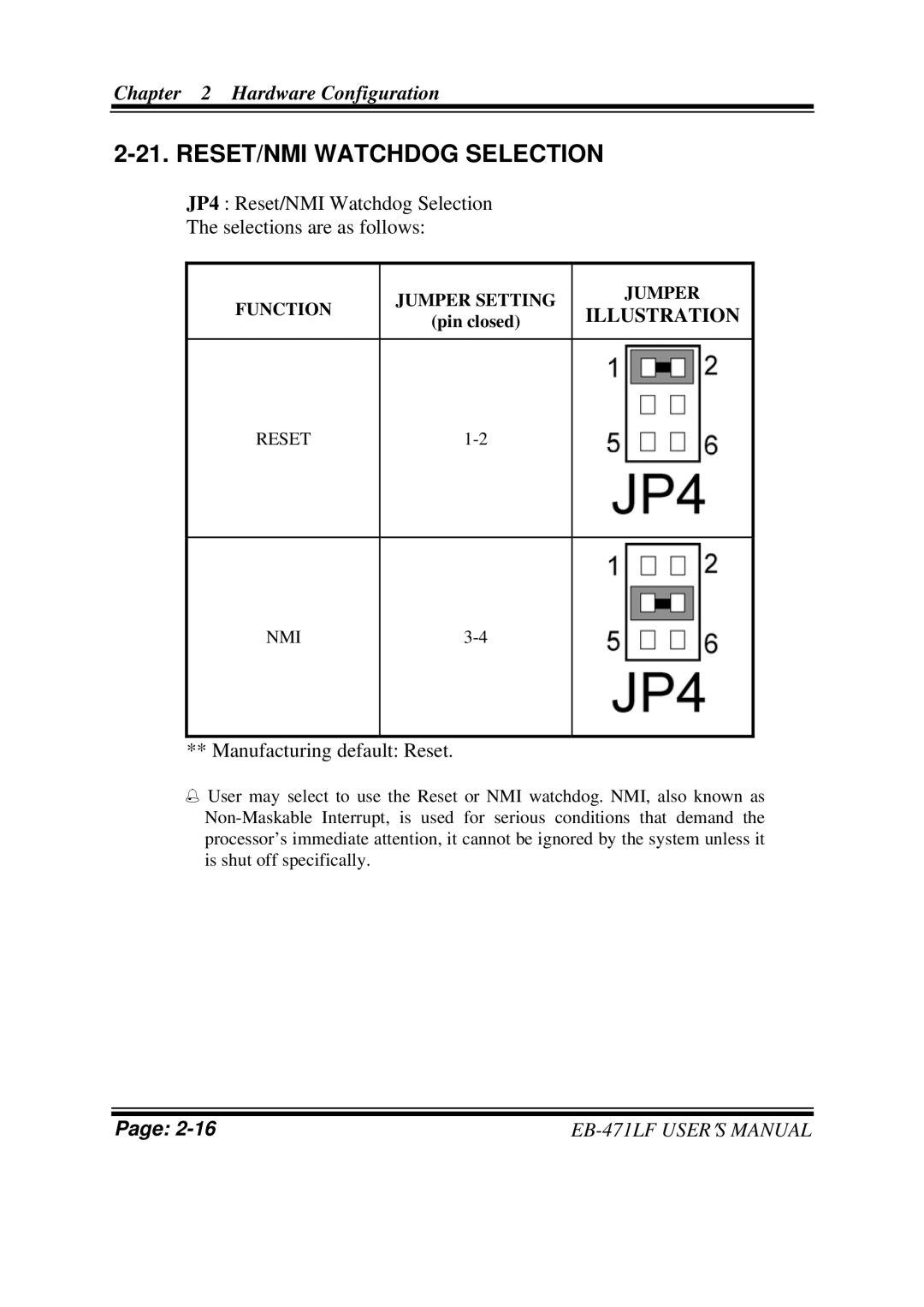 Pro-Tech EB-471LF M1, ULV Celeron M 3.5 Embedded Card With VGA/ SOUND/ LAN RESET/NMI Watchdog Selection, Illustration 