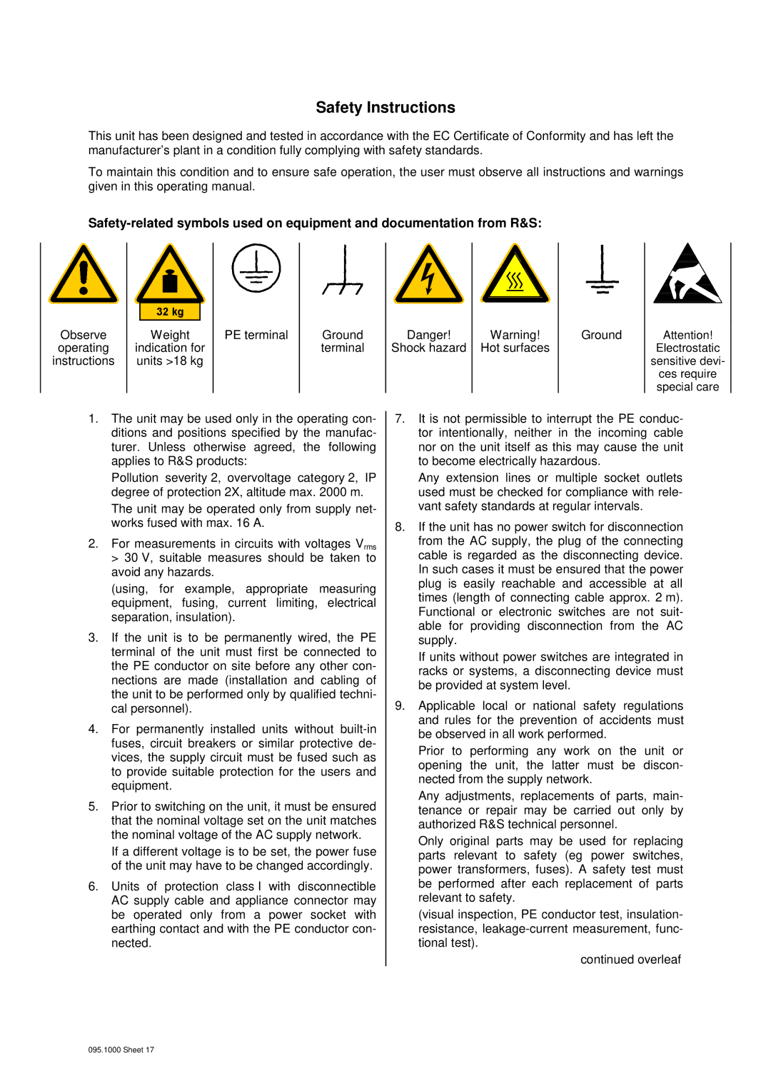 Procom EVS200 user manual Safety Instructions 