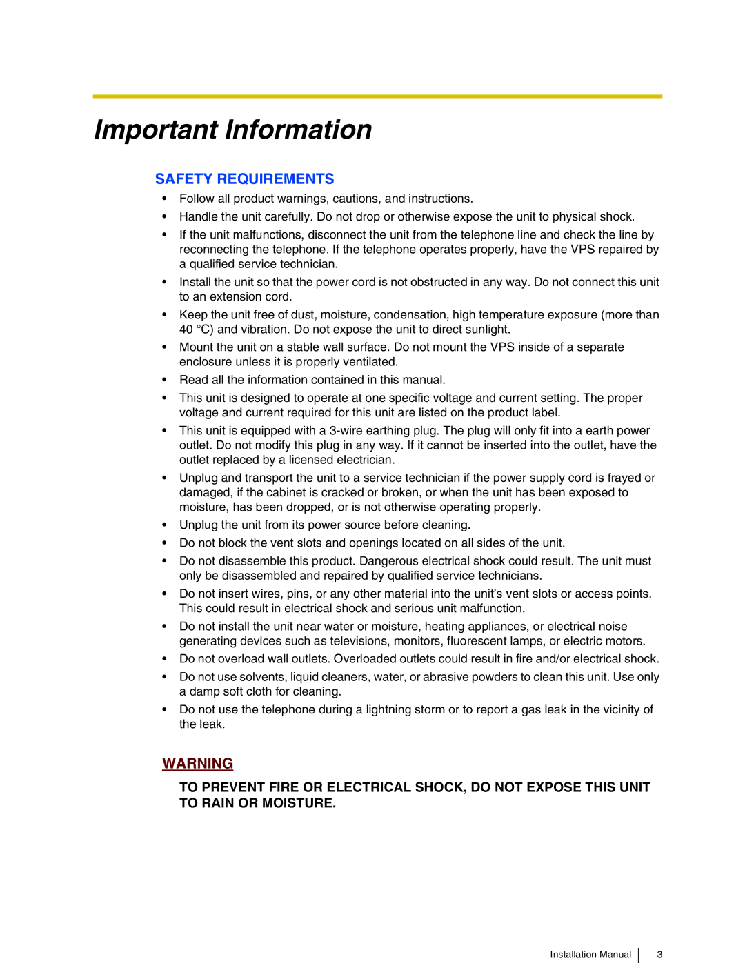 Procom KX-TVP200 manual Important Information 