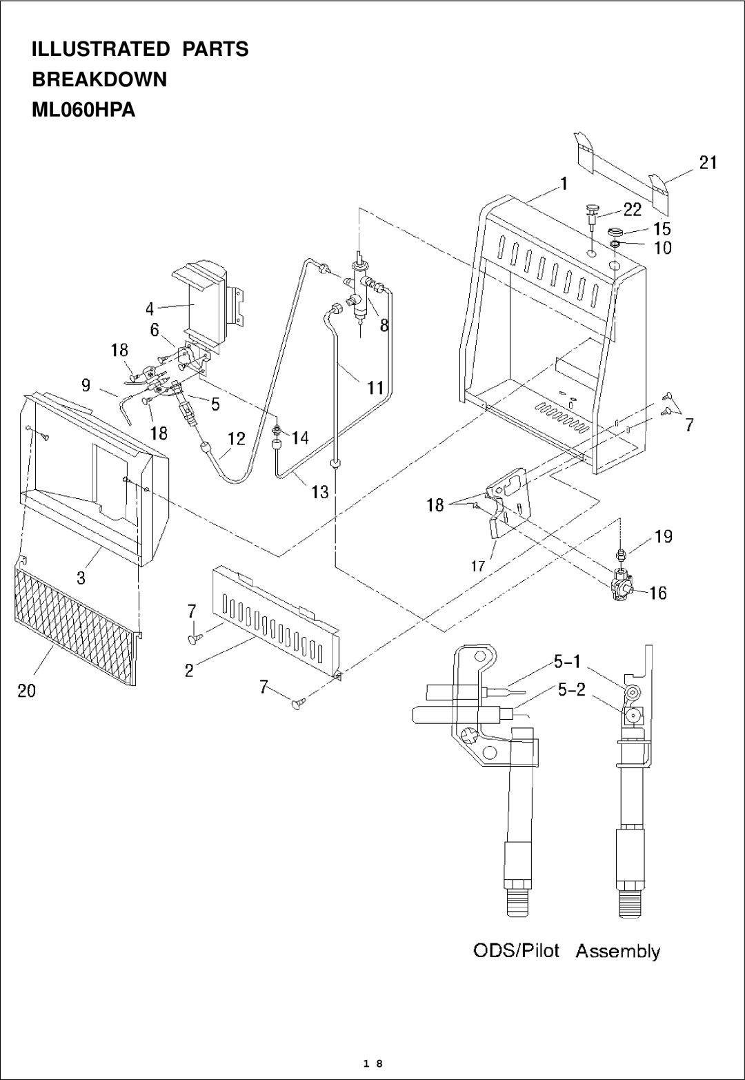 Procom ML100HPA, ML100TPA installation manual Illustrated Parts Breakdown ML060HPA 