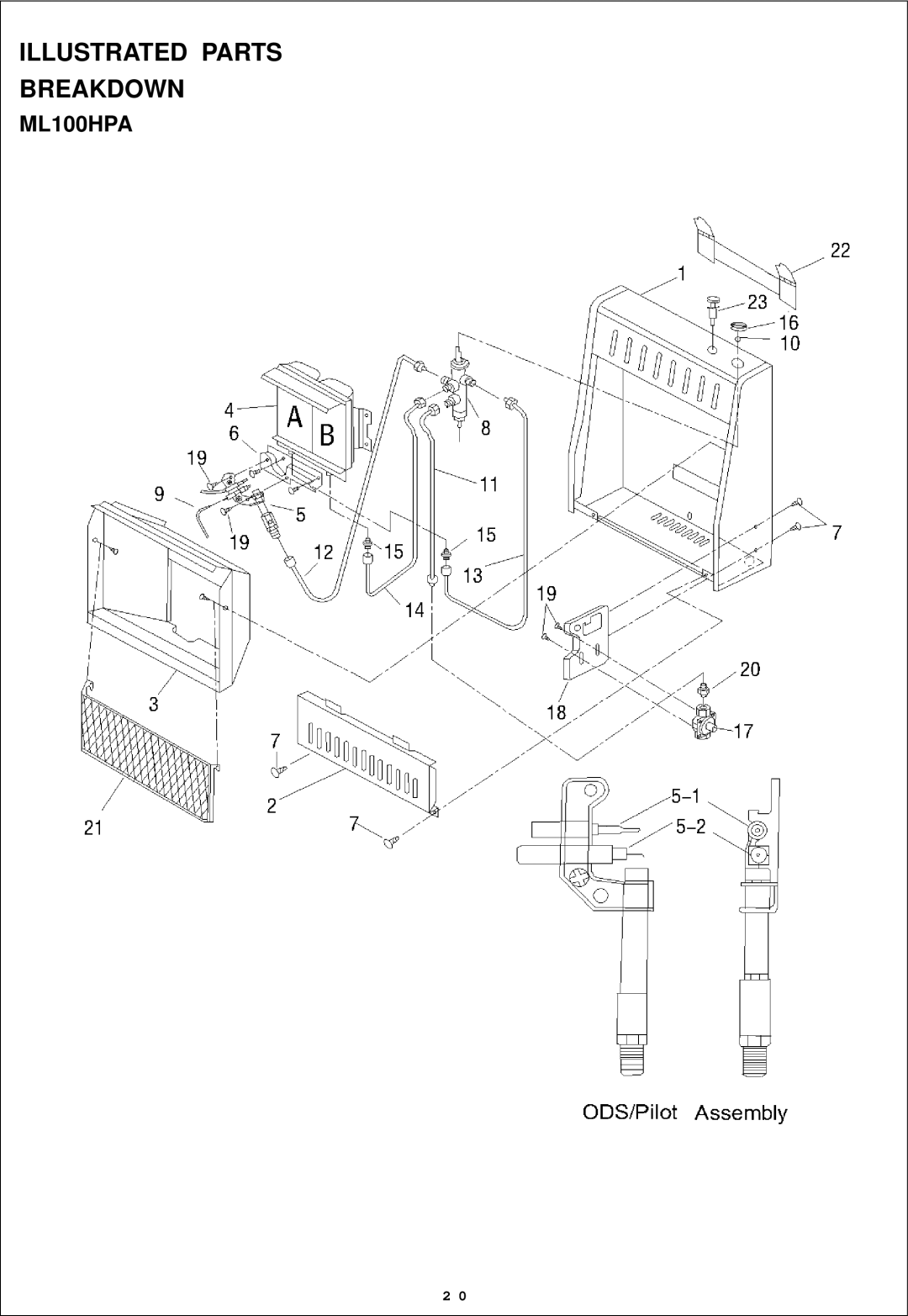 Procom ML100TPA, ML060HPA installation manual Illustrated Parts Breakdown, ML100HPA 