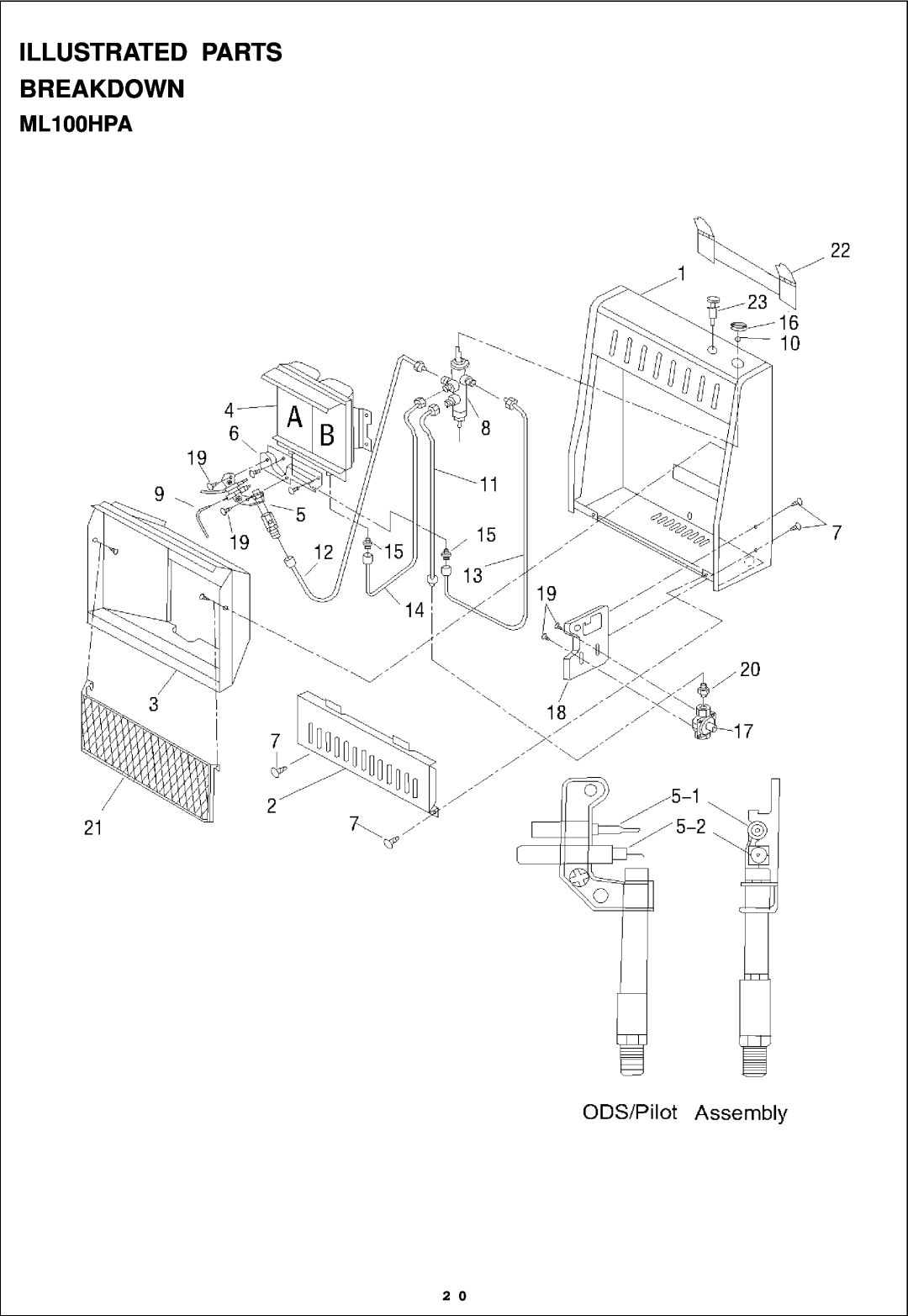 Procom ML100TPA, ML060HPA installation manual Illustrated Parts Breakdown, ML100HPA 