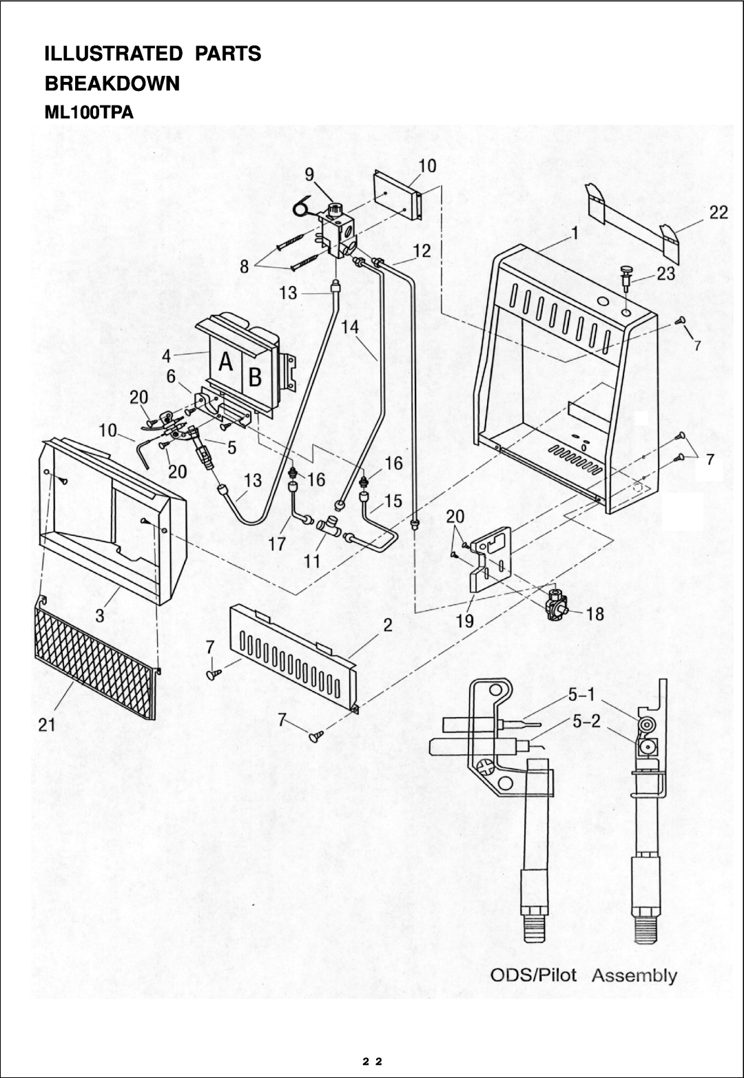 Procom ML100HPA, ML060HPA installation manual ML100TPA, Illustrated Parts Breakdown 