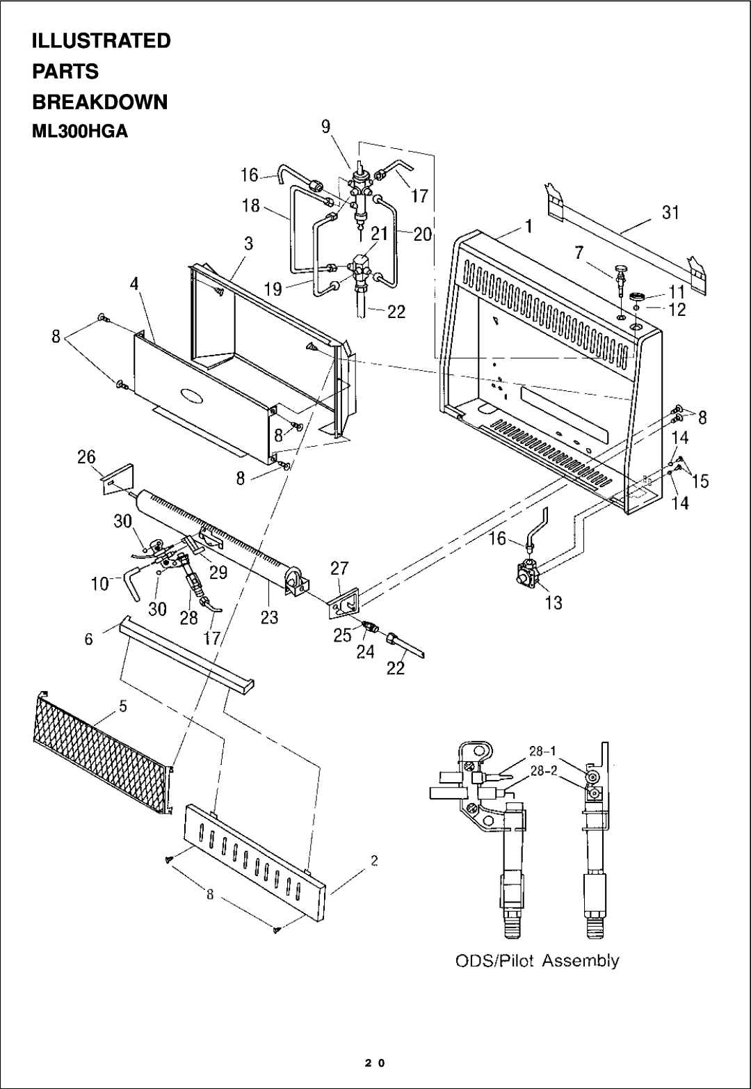 Procom ML300HGA, ML300TGA installation manual Illustrated Parts Breakdown 