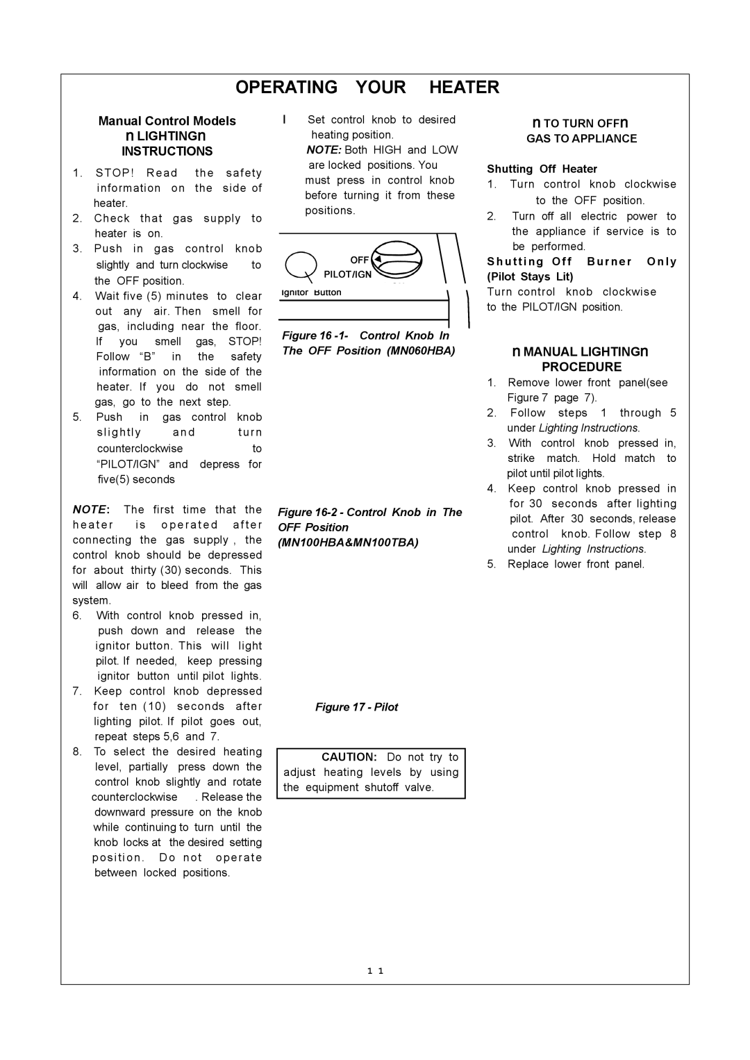 Procom MN100TBA, MN100HBA, MN060HBA installation manual Instructions, Procedure, GAS to Appliance 