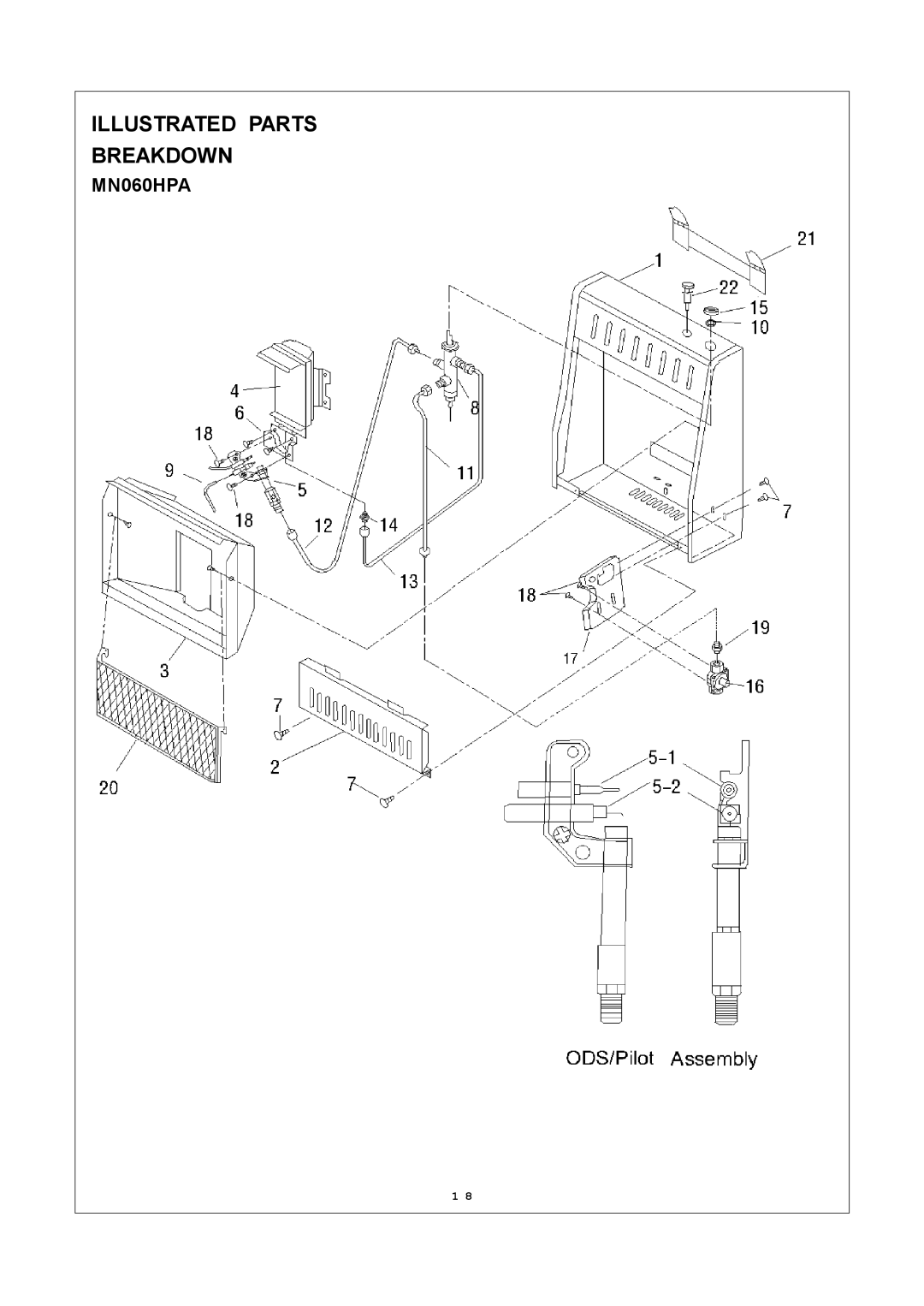 Procom MN100TPA, MN100HPA installation manual Illustrated Parts Breakdown, MN060HPA 