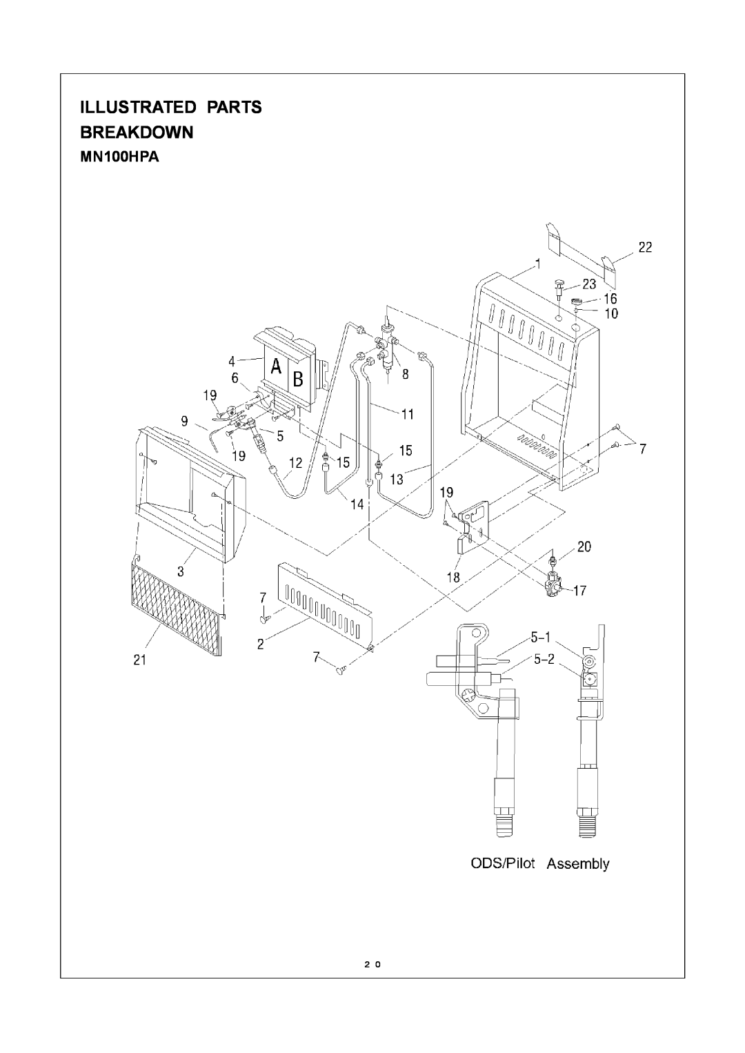 Procom MN060HPA, MN100TPA installation manual MN100HPA, Illustrated Parts Breakdown 