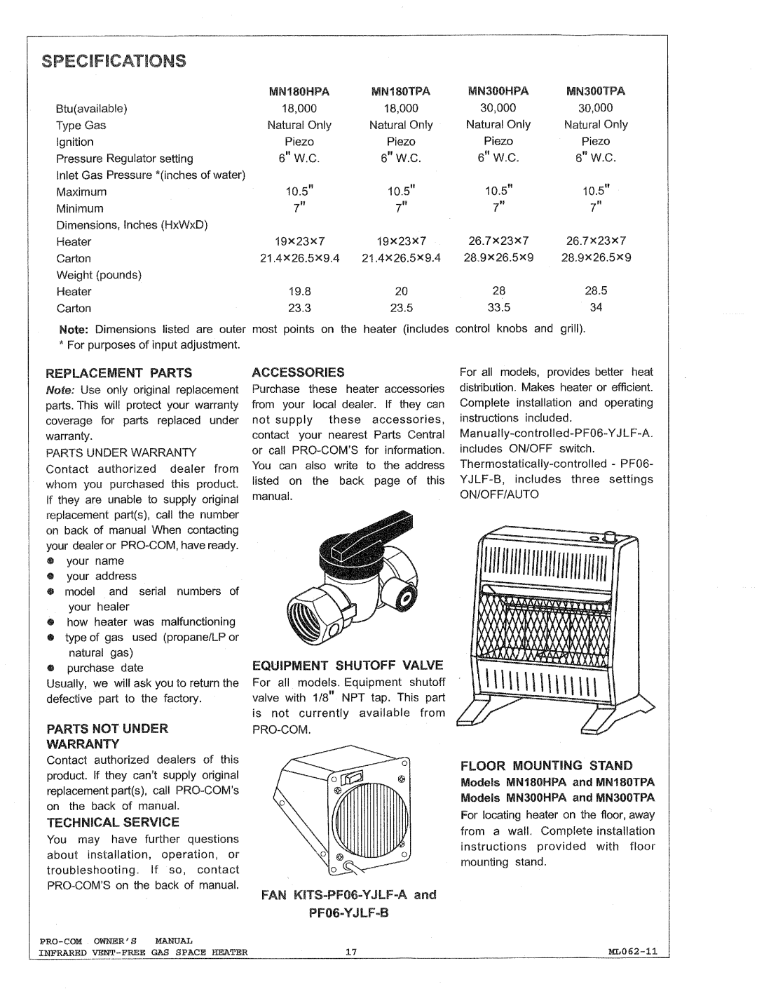 Procom MN300HPA, MN180HPA, MN180TPA, MN300TPA manual 