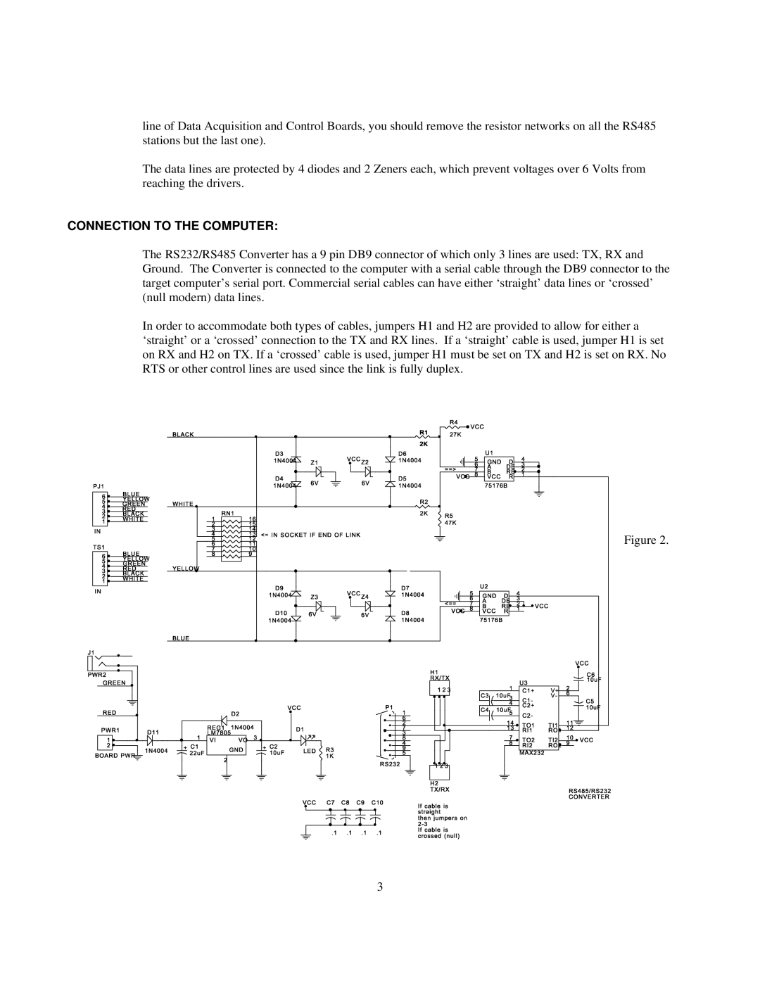 Procom RS485, RS232 warranty Connection to the Computer 