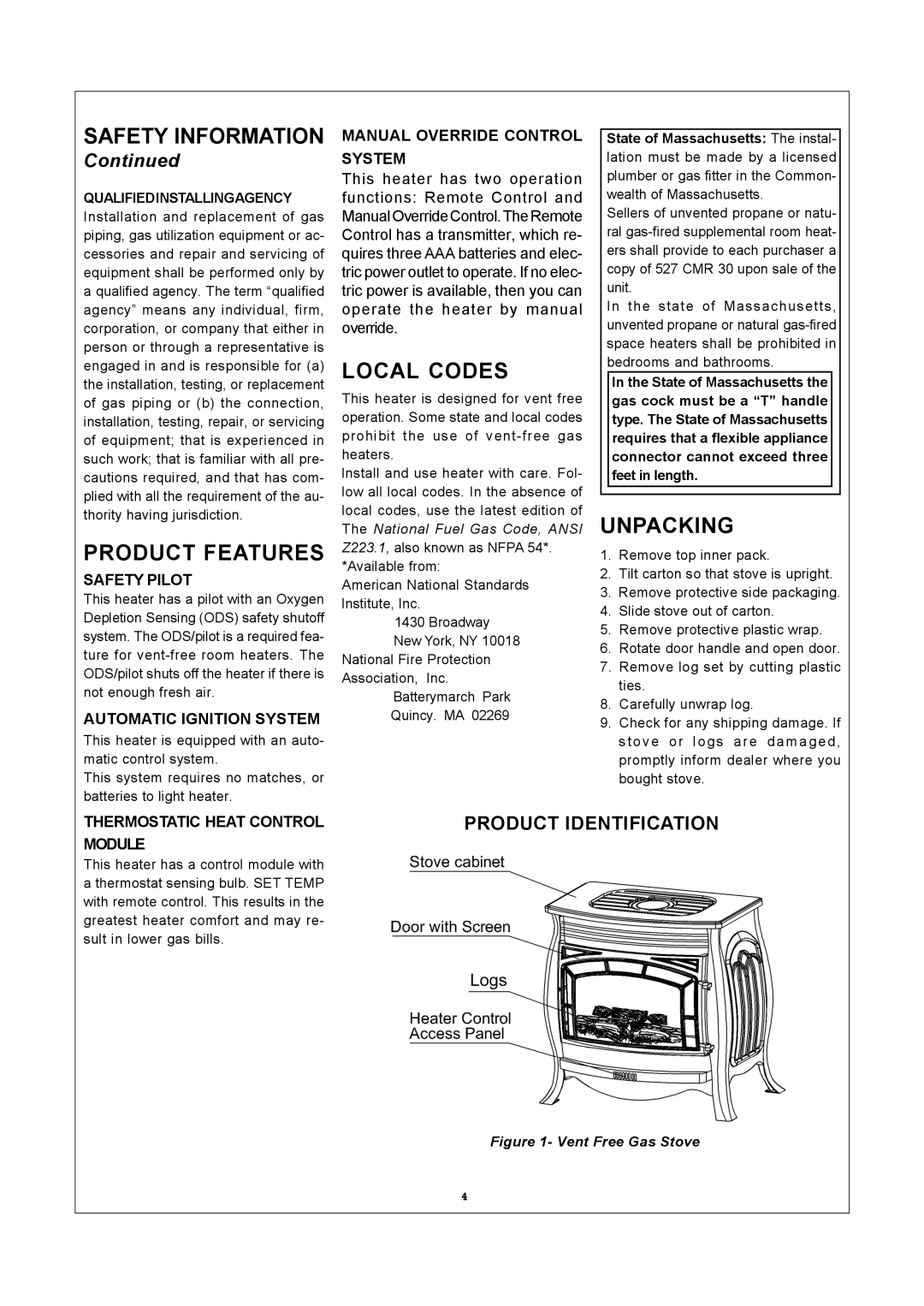 Procom SSU320RHL-G, SSU320RHN-GB, SSU320RHN-S, SSU320RHL-S Product Features, Local Codes, Unpacking, Product Identification 