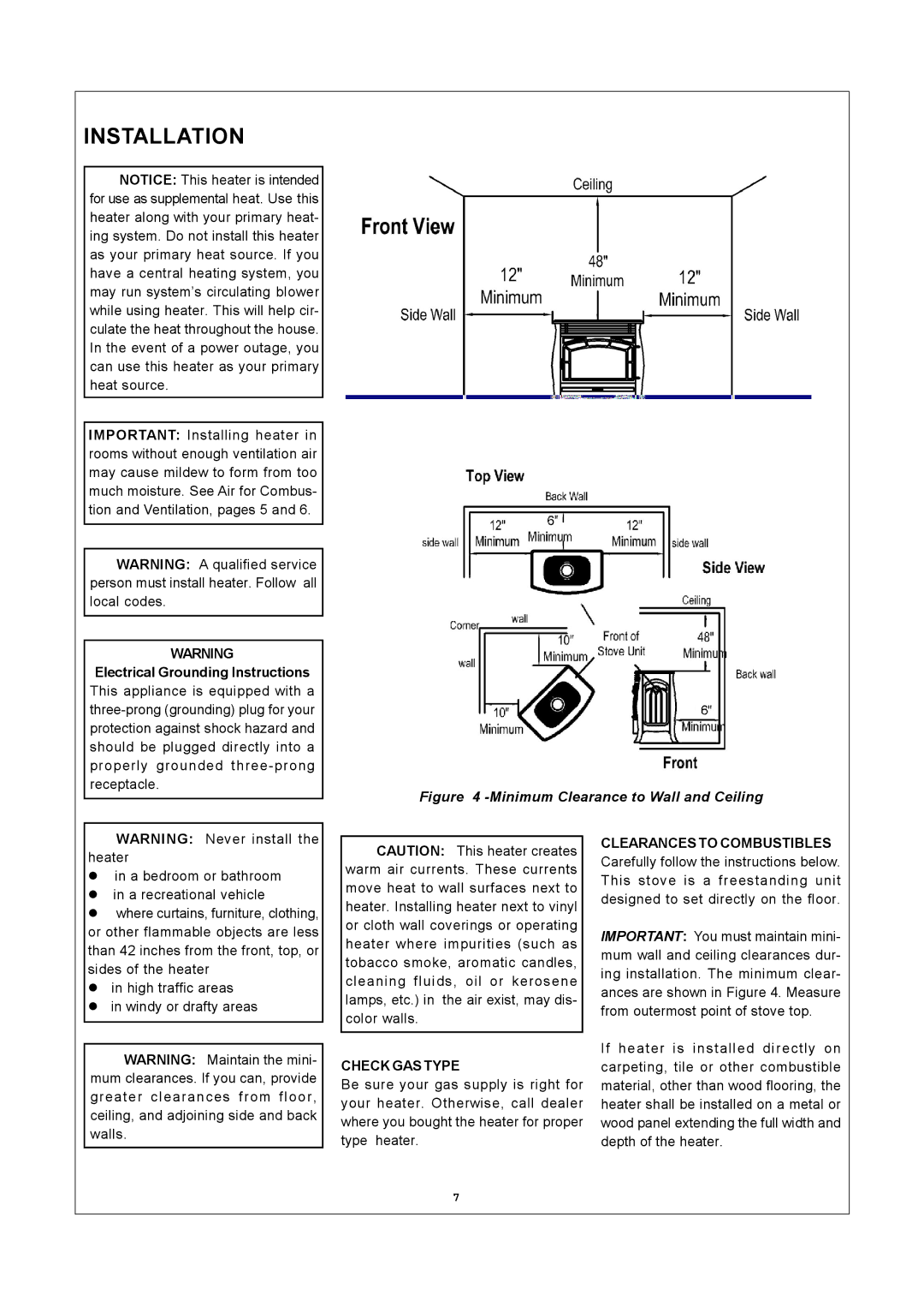 Procom SSU320RHN-GB, SSU320RHN-S, SSU320RHL-S, SSU320RHL-GB, SSU320RHN-B, SSU320RHL-B Installation, Check GAS Type 