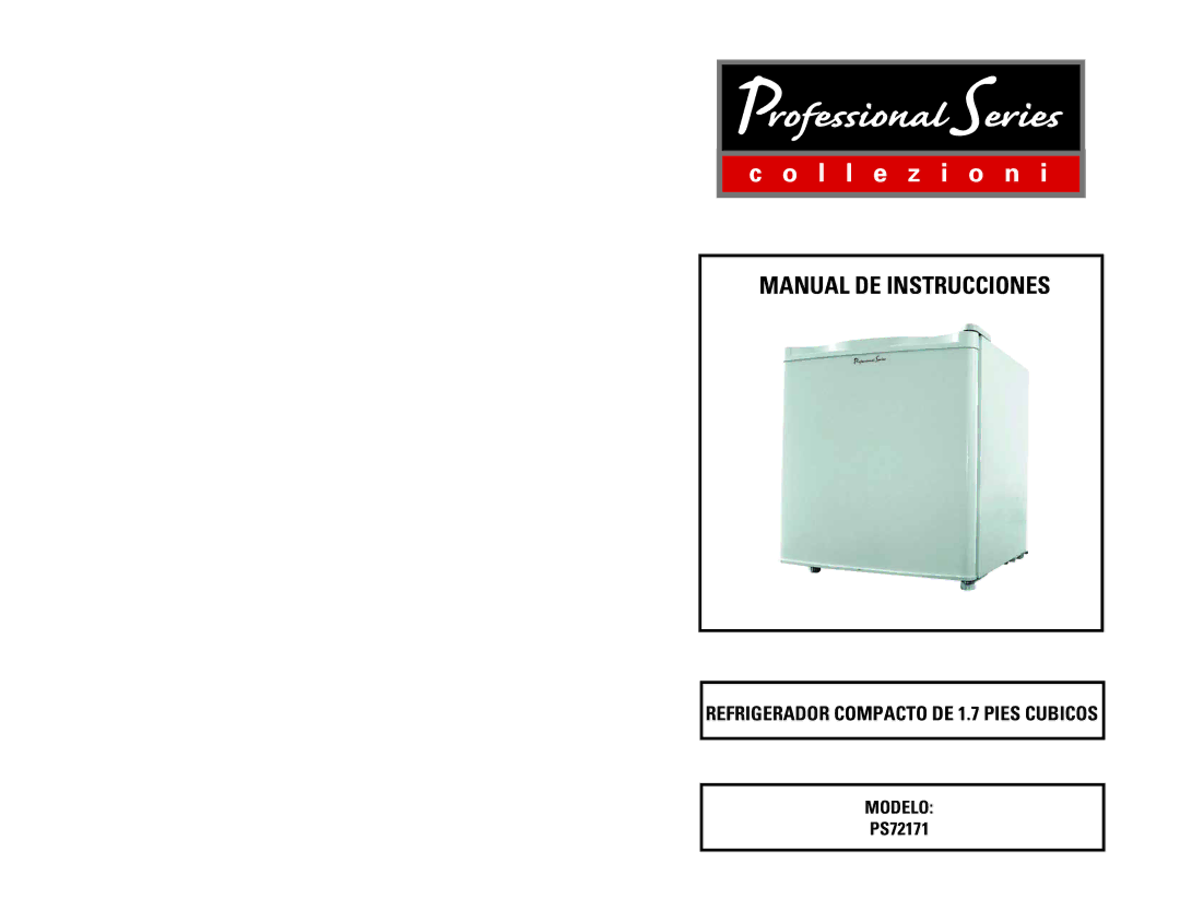 Professional Series PS72171 instruction manual Manual DE Instrucciones 